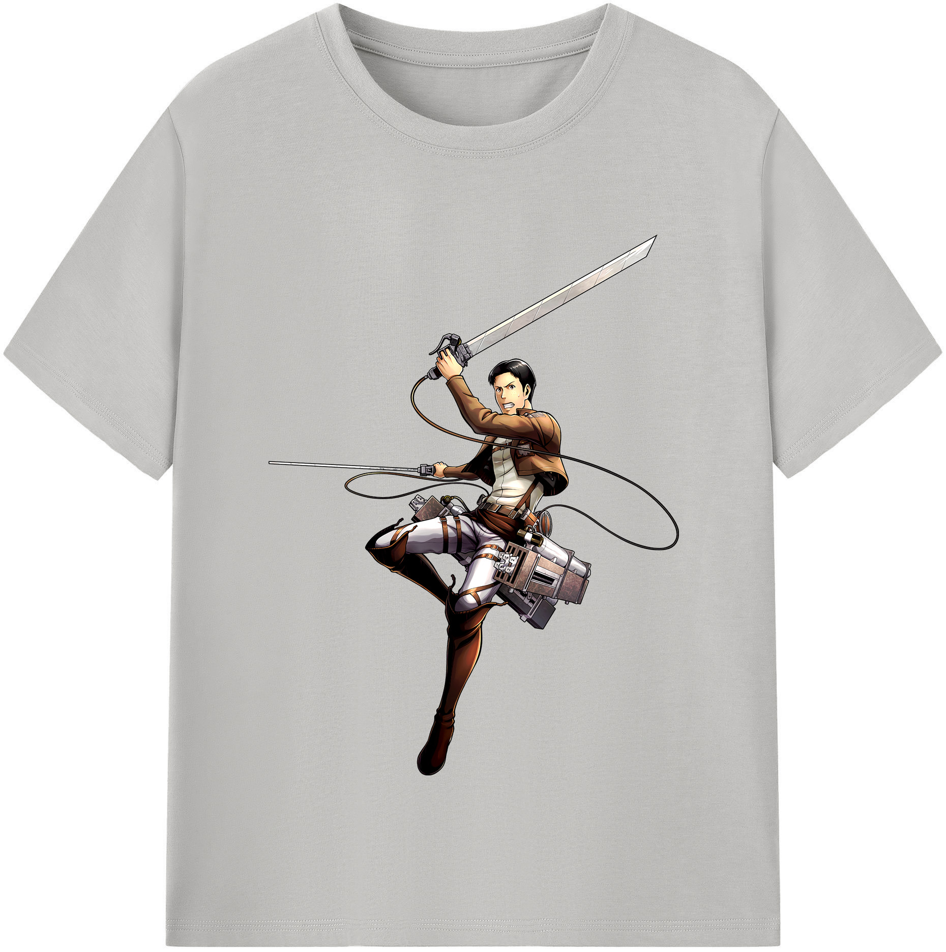 （画像用） 進撃の巨人 Attack on Titan 綿100％半袖Tシャツ（フロントプリント）