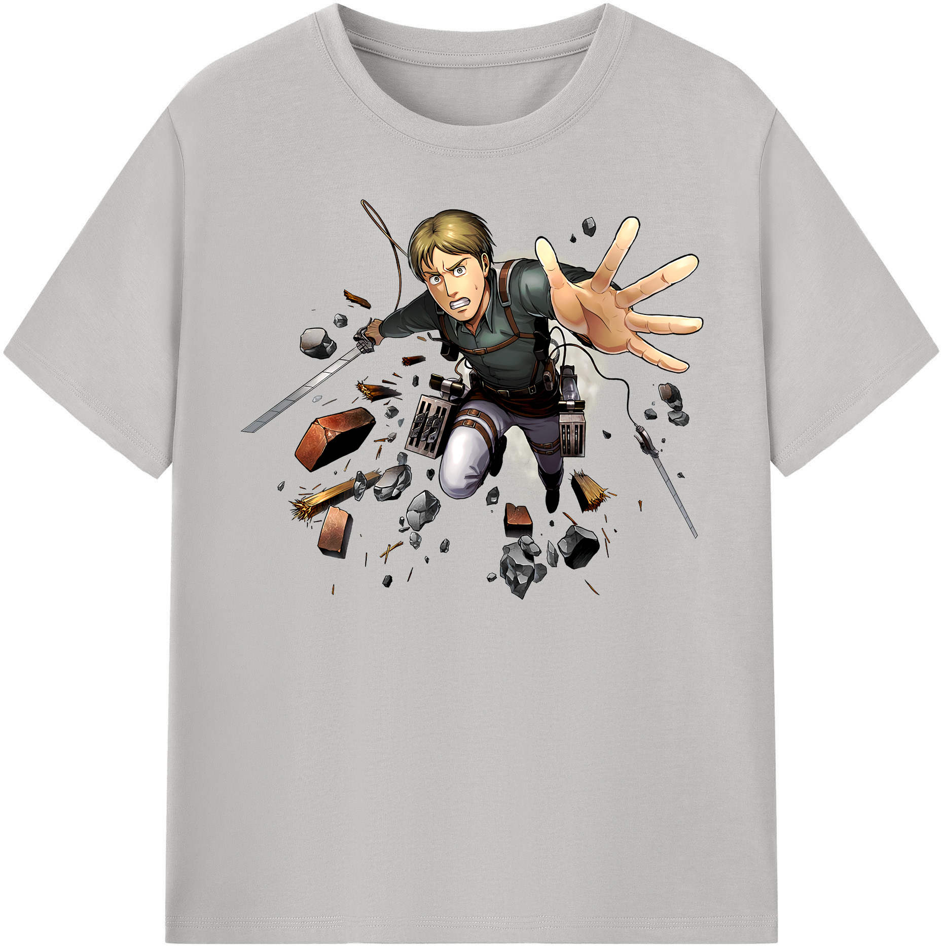 （画像用） 進撃の巨人 Attack on Titan 綿100％半袖Tシャツ（フロントプリント）