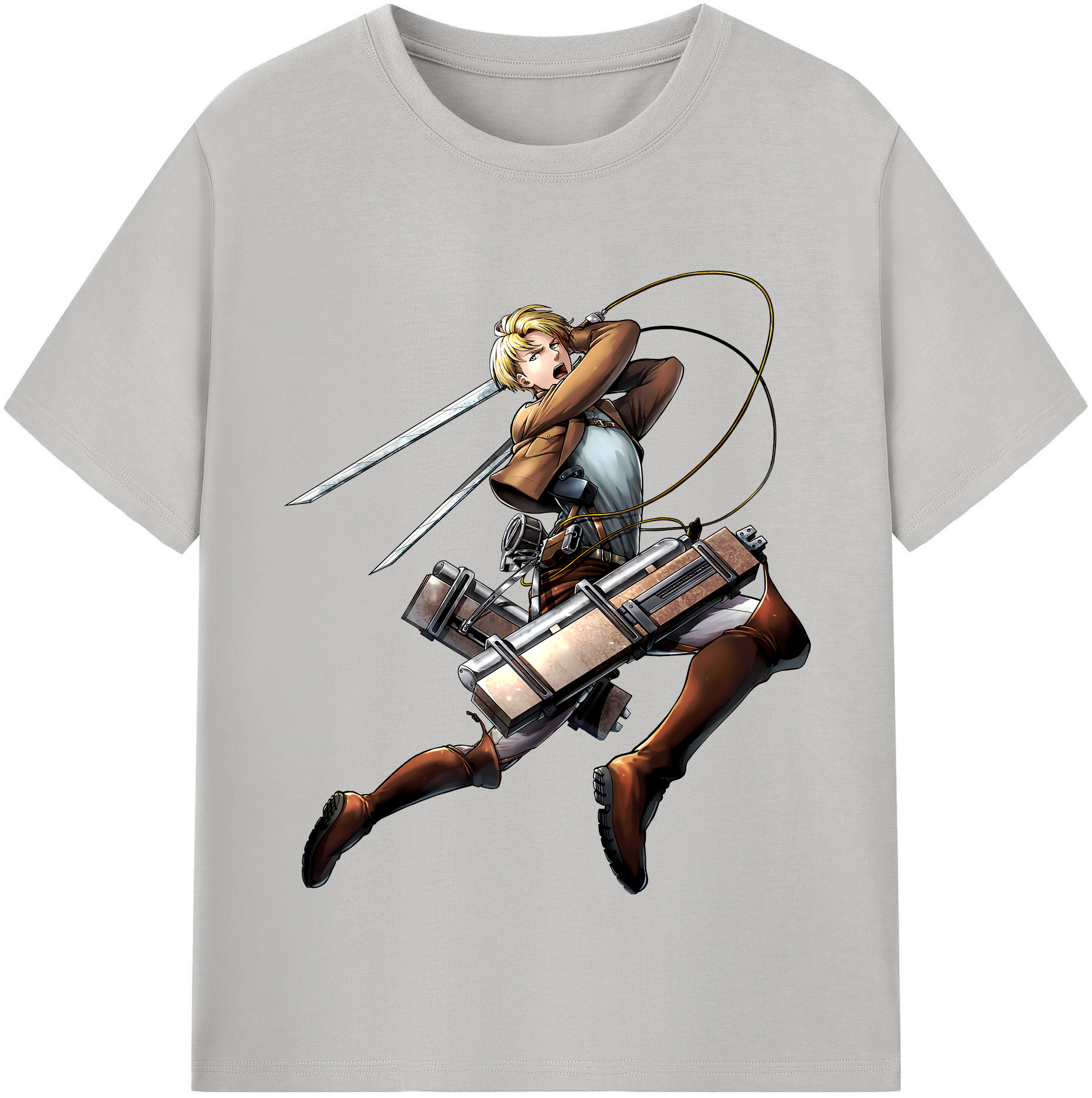 （画像用） 進撃の巨人 Attack on Titan 綿100％半袖Tシャツ（フロントプリント）