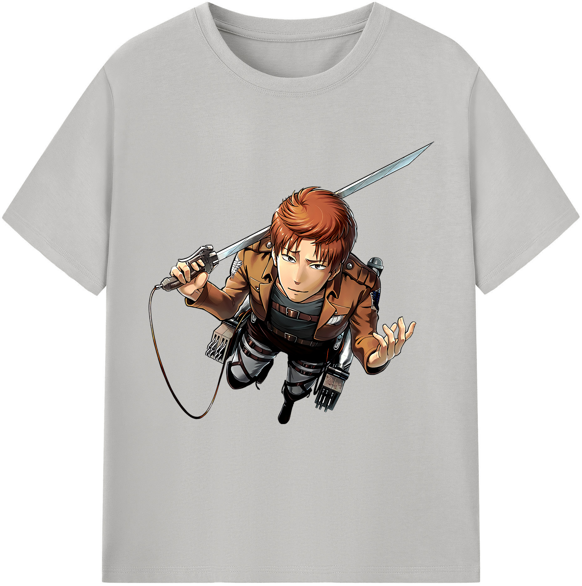 （画像用） 進撃の巨人 Attack on Titan 綿100％半袖Tシャツ（フロントプリント）