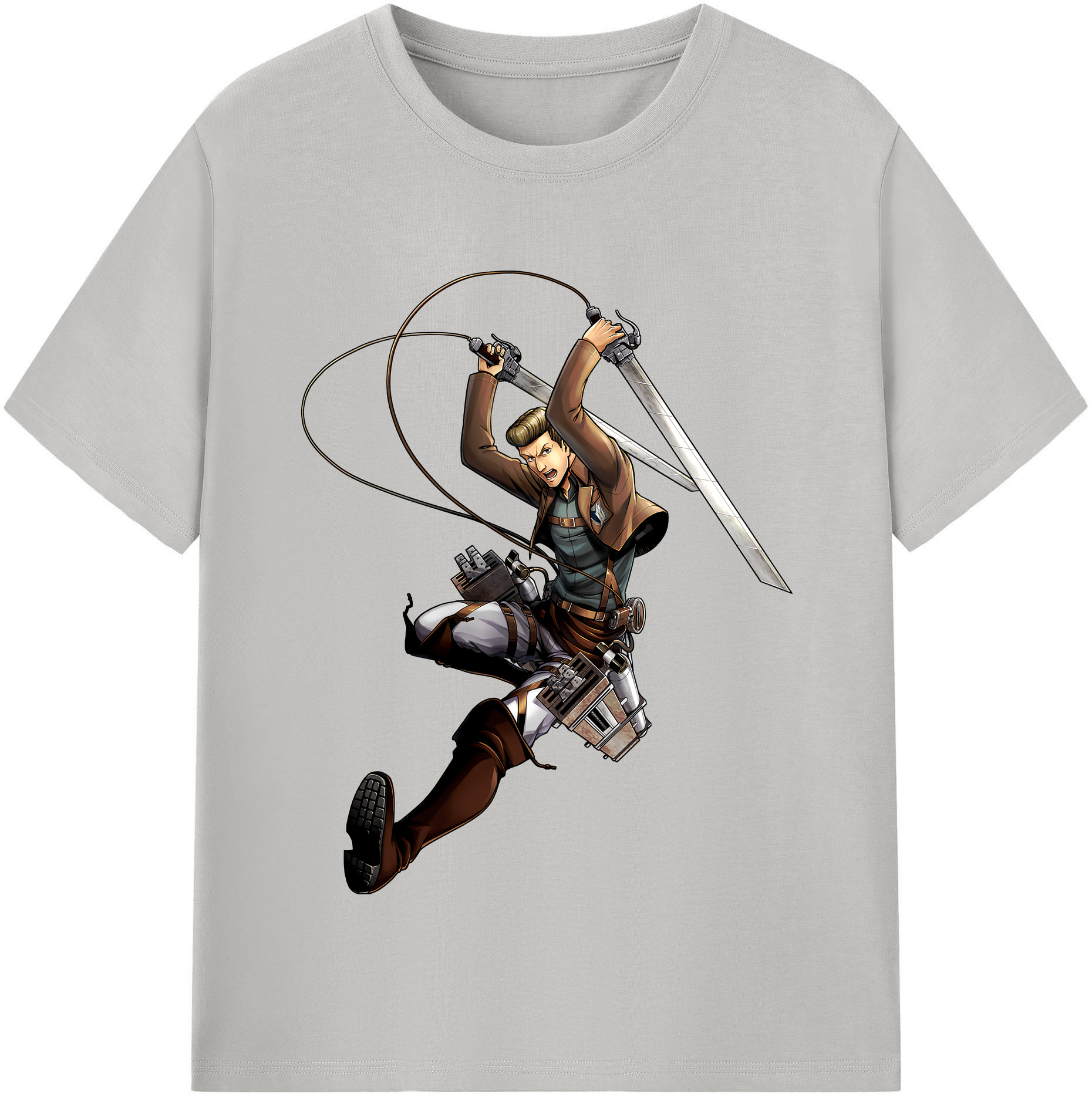 （画像用） 進撃の巨人 Attack on Titan 綿100％半袖Tシャツ（フロントプリント）