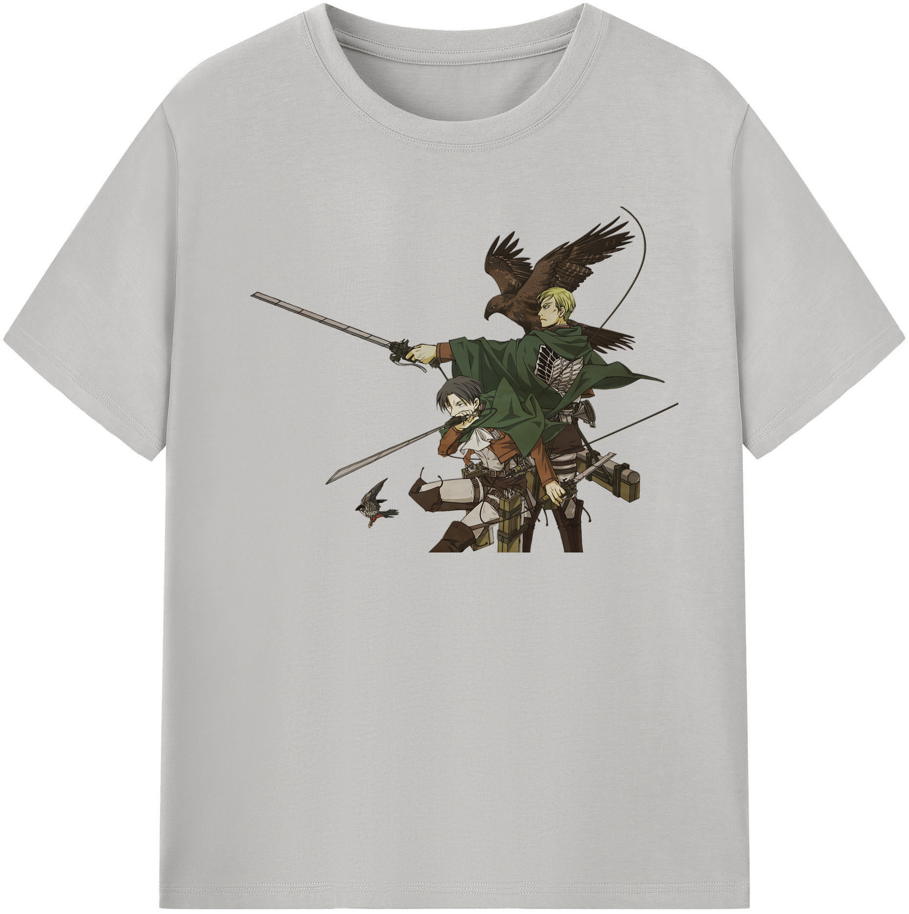 （画像用） 進撃の巨人 Attack on Titan 綿100％半袖Tシャツ（フロントプリント）