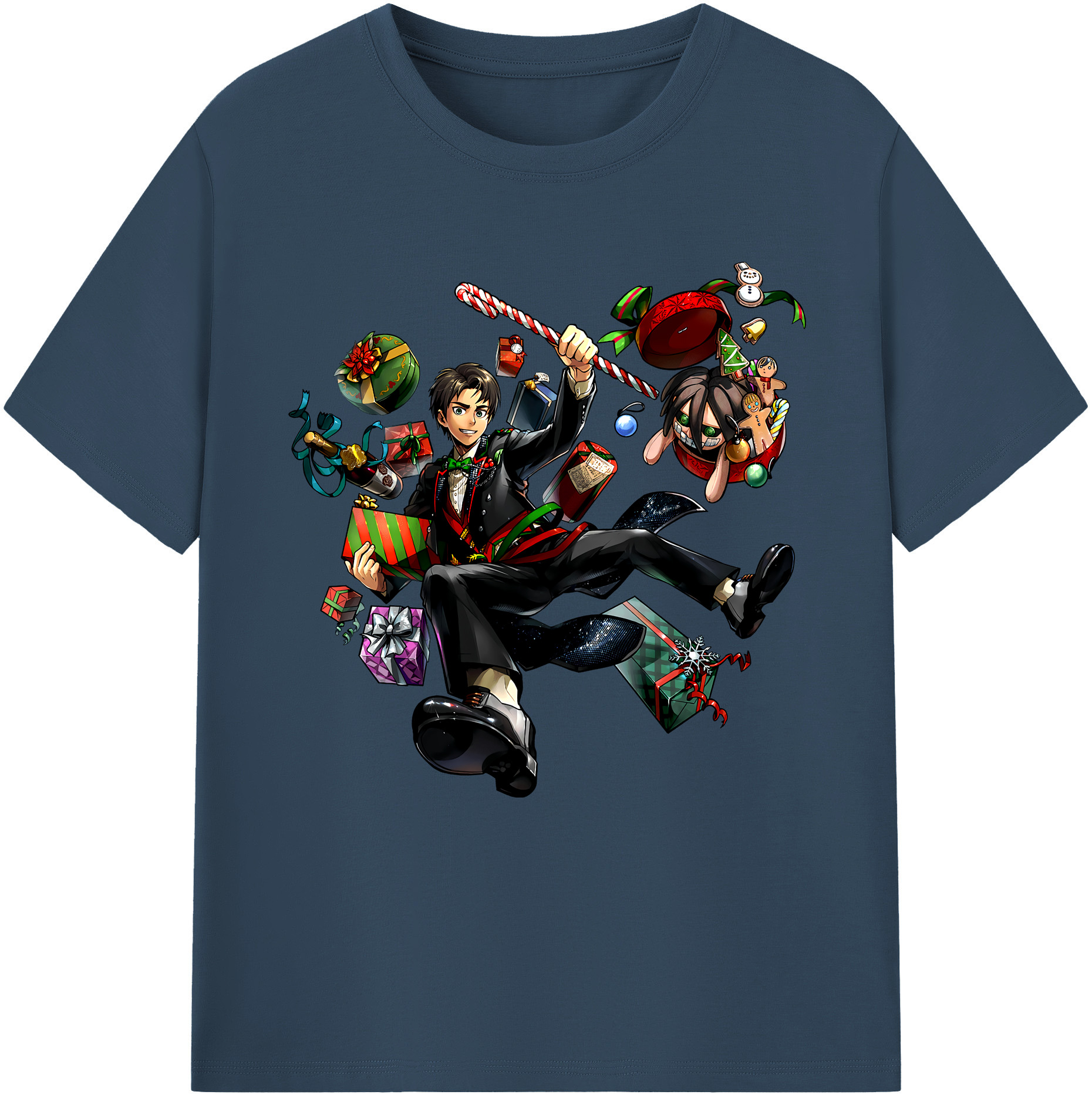 （画像用） 進撃の巨人 エレン･イェーガー Attack on Titan Eren Jäger 綿100％半袖Tシャツ（フロントプリント）