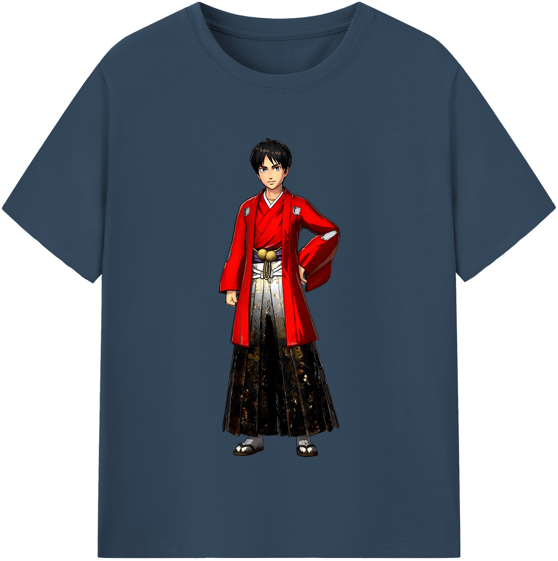 （画像用） 進撃の巨人 エレン･イェーガー Attack on Titan Eren Jäger 綿100％半袖Tシャツ（フロントプリント）