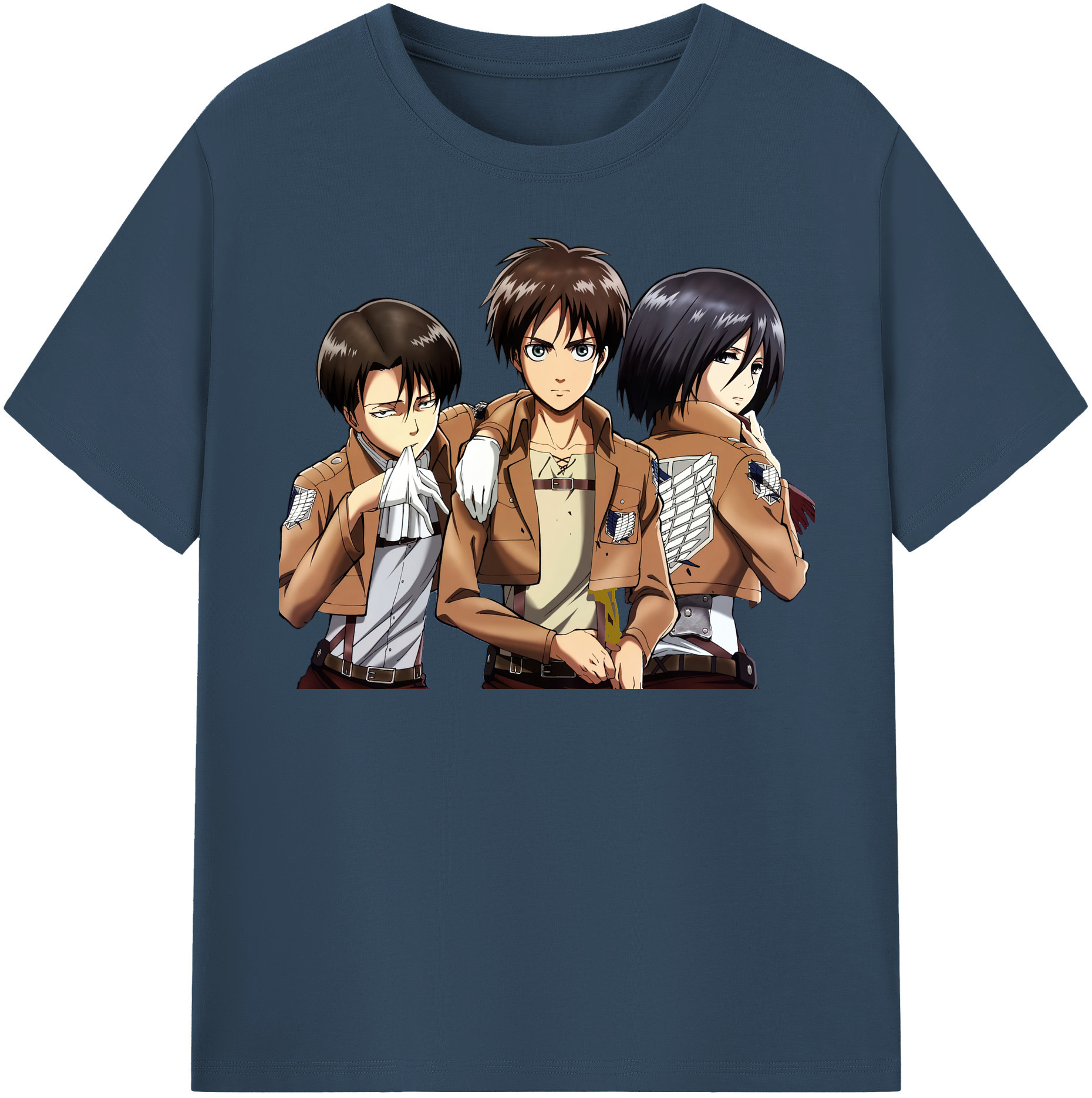 （画像用） 進撃の巨人 エレン･イェーガー Attack on Titan Eren Jäger 綿100％半袖Tシャツ（フロントプリント）