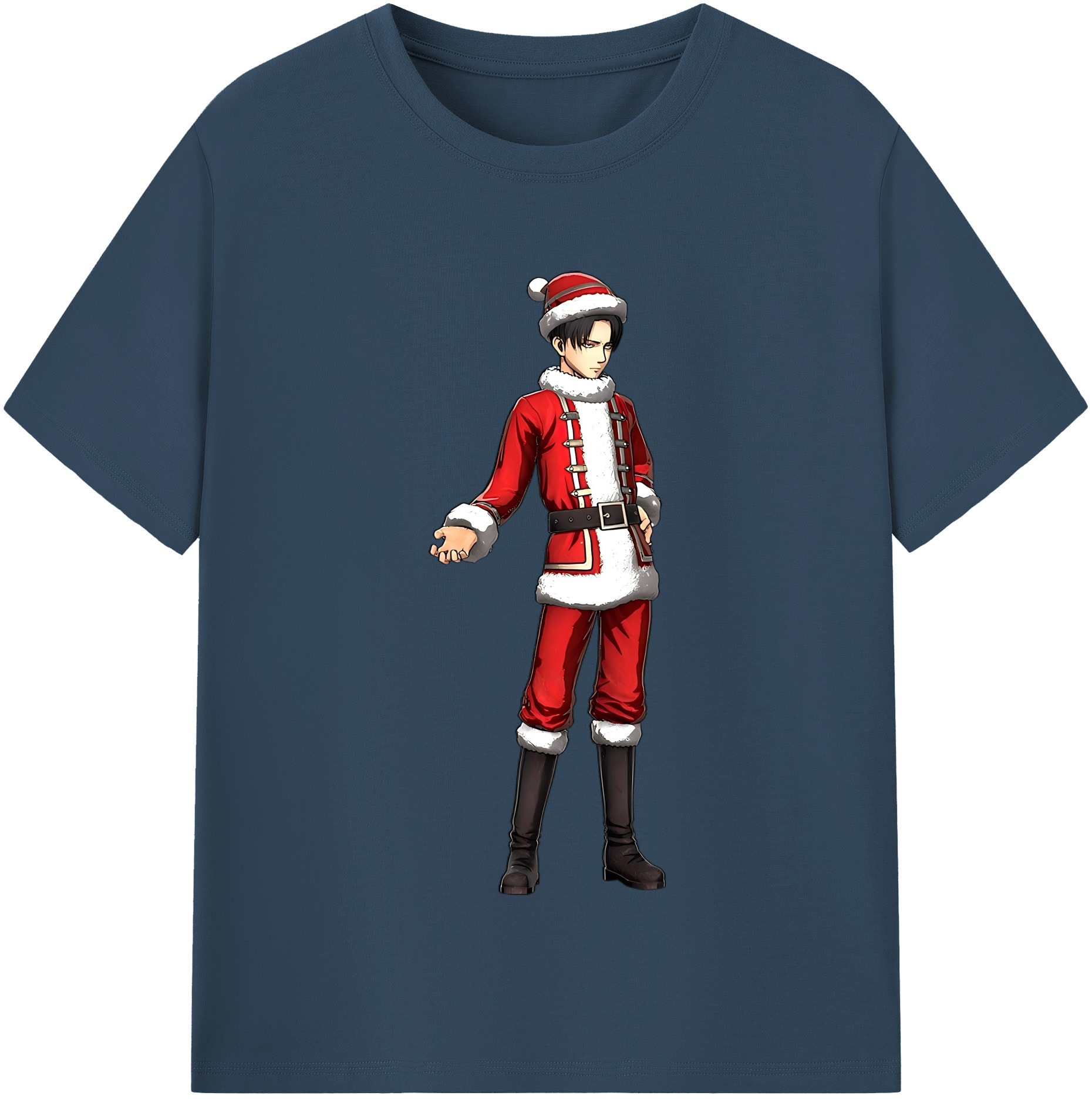 （画像用） 進撃の巨人 リヴァイ·アッカーマン Attack on Titan Levi Ackerman 綿100％半袖Tシャツ（フロントプリント）