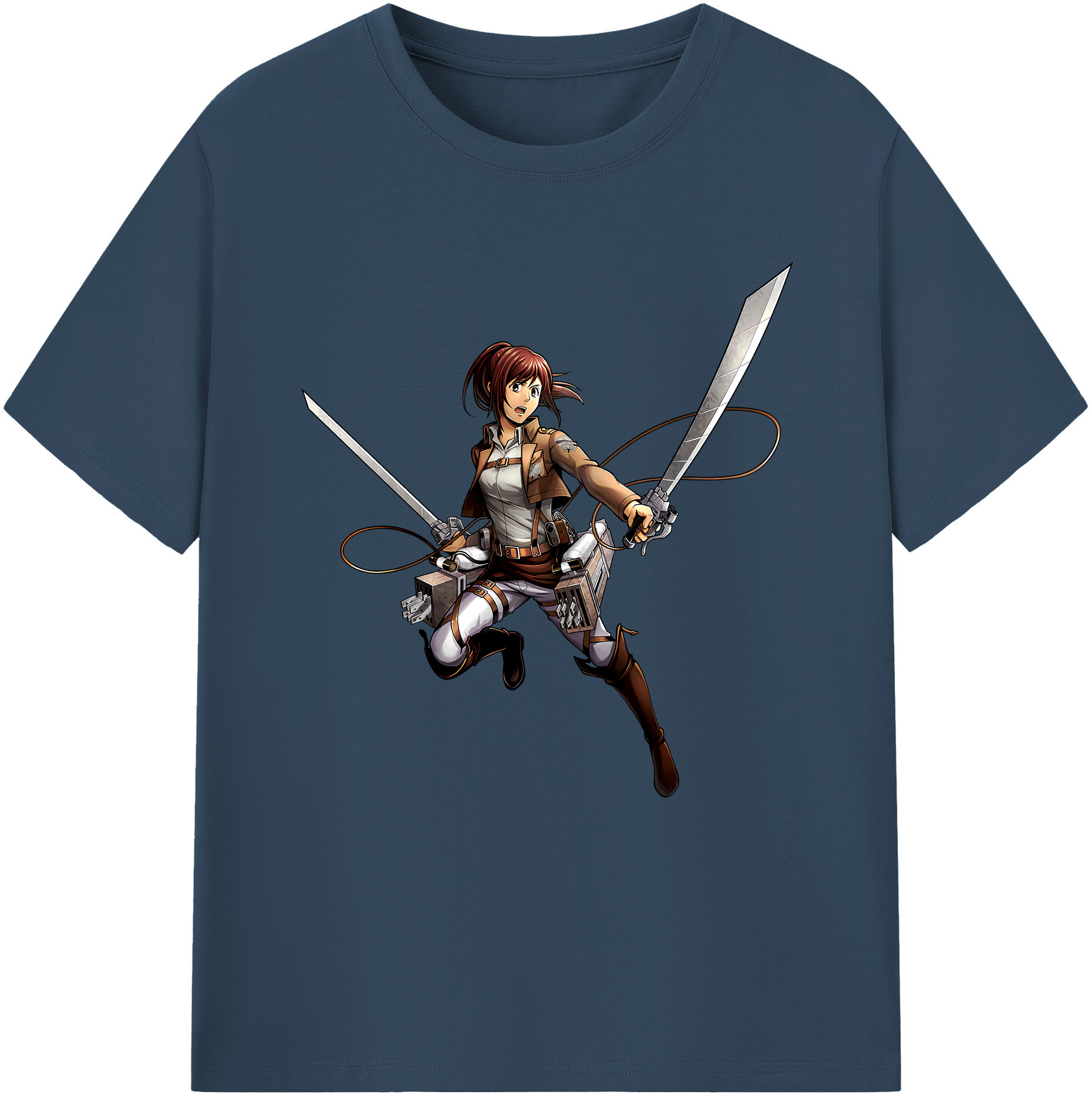 （画像用） 進撃の巨人 サシャ·ブラウス Attack on Titan Sasha Blaus 綿100％半袖Tシャツ（フロントプリント）