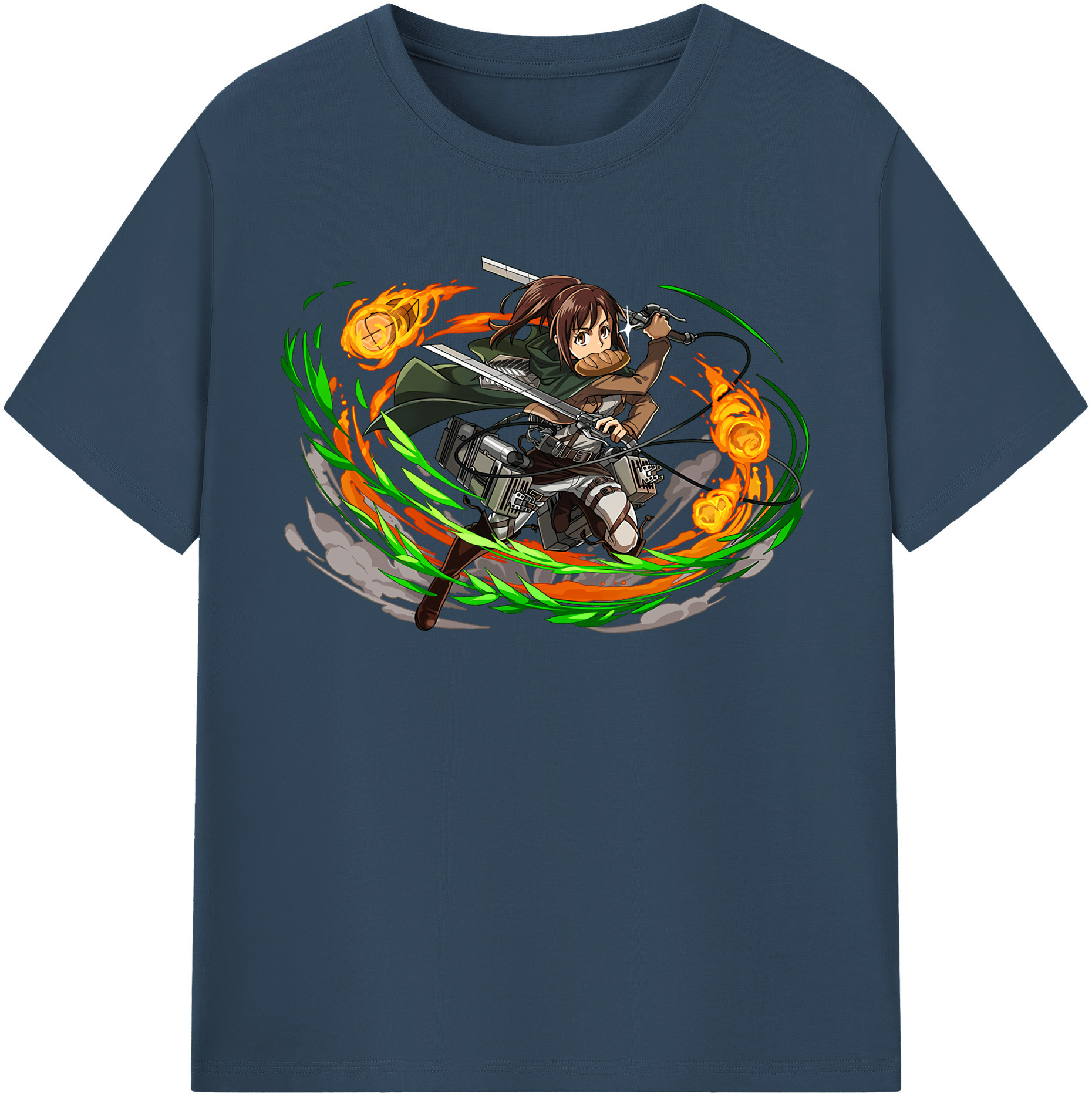 （画像用） 進撃の巨人 サシャ·ブラウス Attack on Titan Sasha Blaus 綿100％半袖Tシャツ（フロントプリント）
