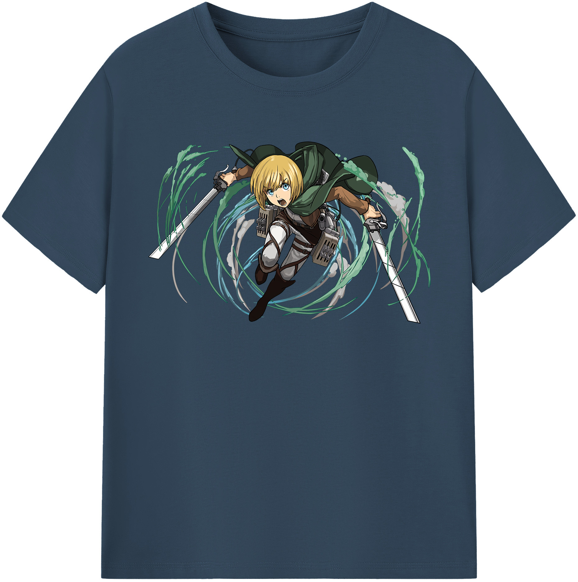 （画像用） 進撃の巨人 アルミン·アルレルト Attack on Titan Armin Arlert 綿100％半袖Tシャツ（フロントプリント）