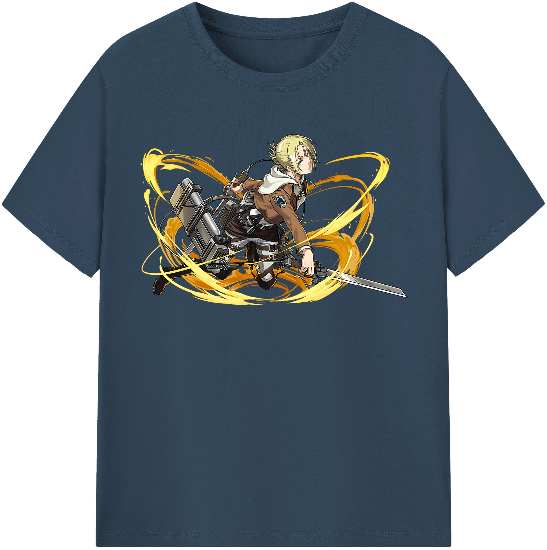 （画像用） 進撃の巨人 アニ・レオンハート Attack on Titan Annie Leonhart 綿100％半袖Tシャツ（フロントプリント）