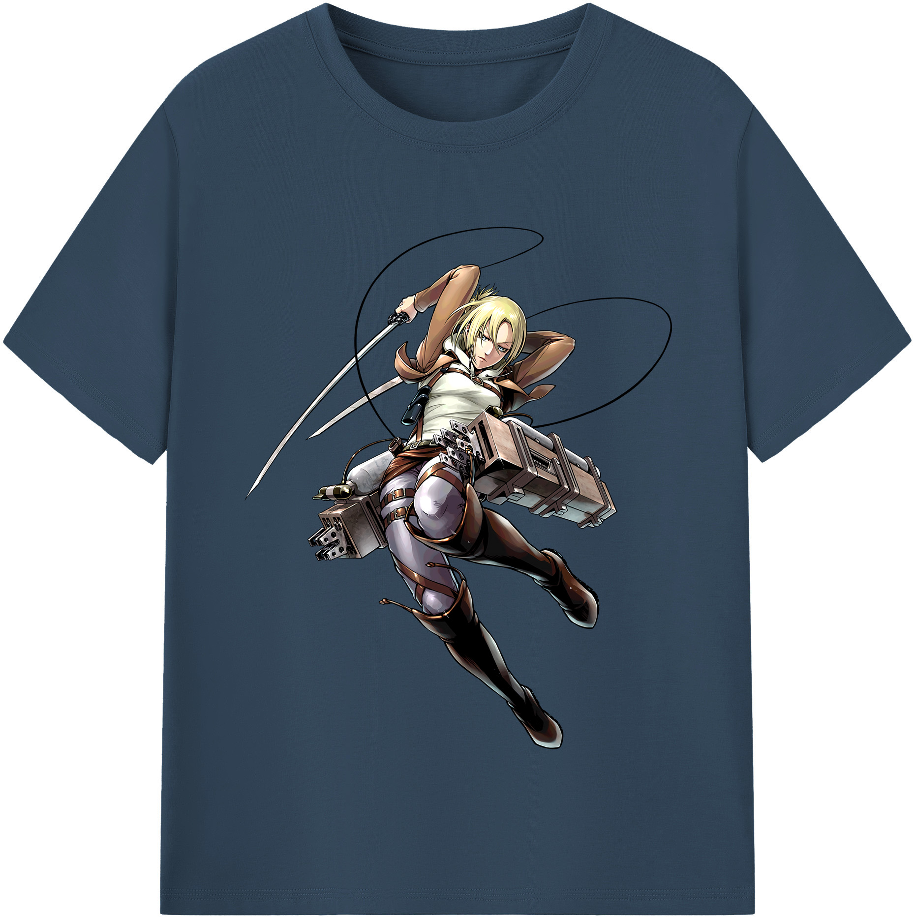 （画像用） 進撃の巨人 アニ・レオンハート Attack on Titan Annie Leonhart 綿100％半袖Tシャツ（フロントプリント）