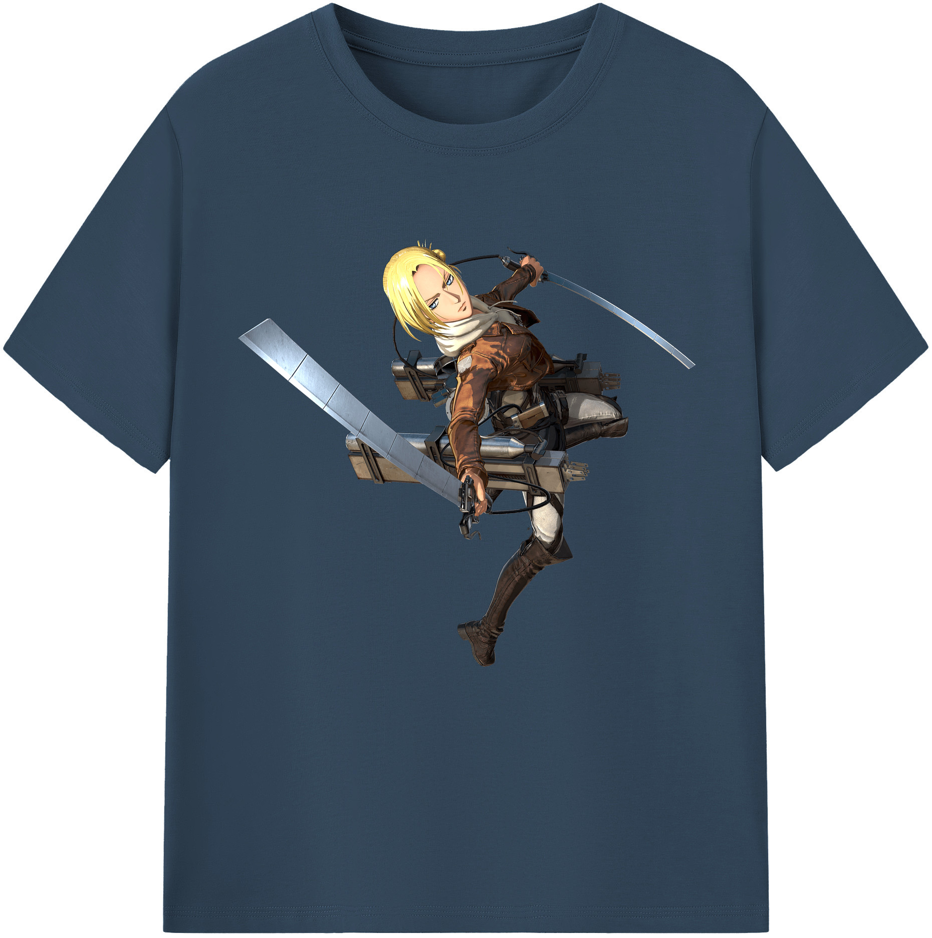 （画像用） 進撃の巨人 アニ・レオンハート Attack on Titan Annie Leonhart 綿100％半袖Tシャツ（フロントプリント）