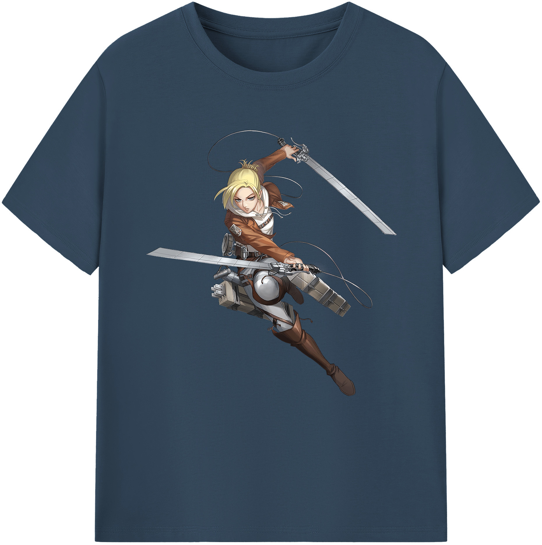 （画像用） 進撃の巨人 アニ・レオンハート Attack on Titan Annie Leonhart 綿100％半袖Tシャツ（フロントプリント）