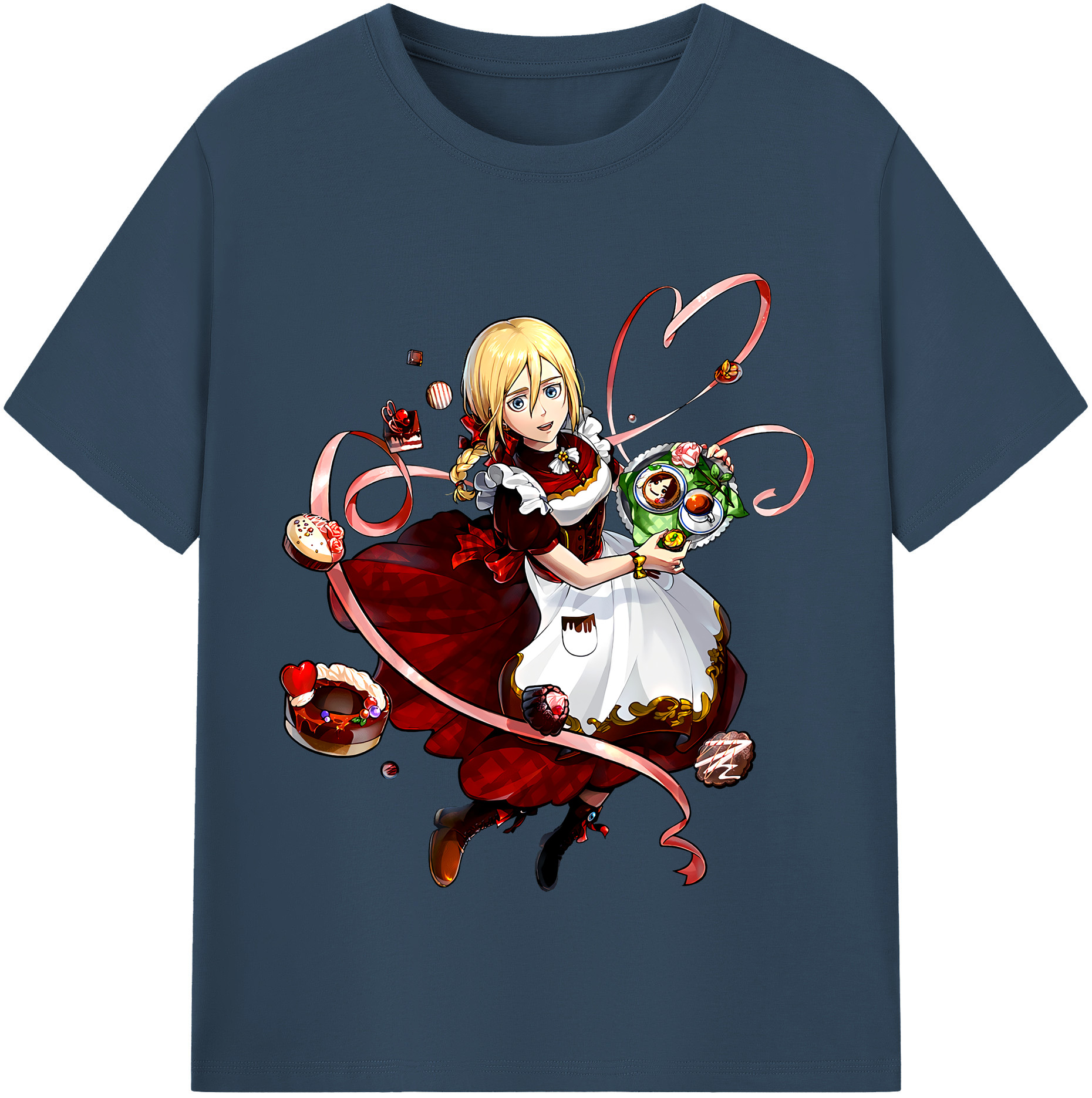 （画像用） 進撃の巨人 クリスタ·レンズ Attack on Titan Christa Lenz 綿100％半袖Tシャツ（フロントプリント）