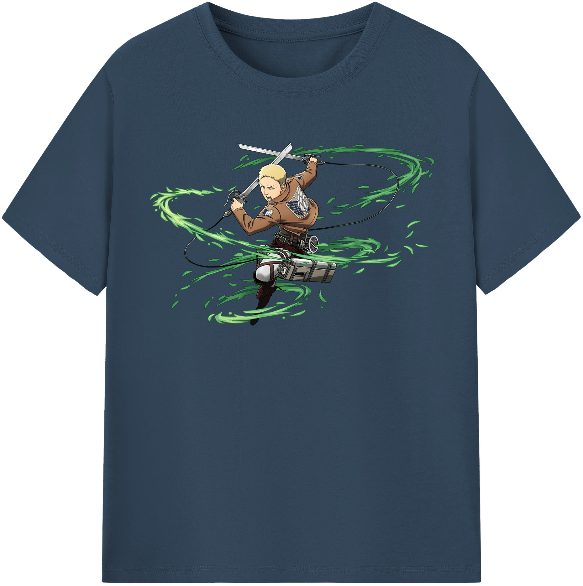 （画像用） 進撃の巨人 ライナー・ブラウン Attack on Titan Reiner Braun 綿100％半袖Tシャツ（フロントプリント）