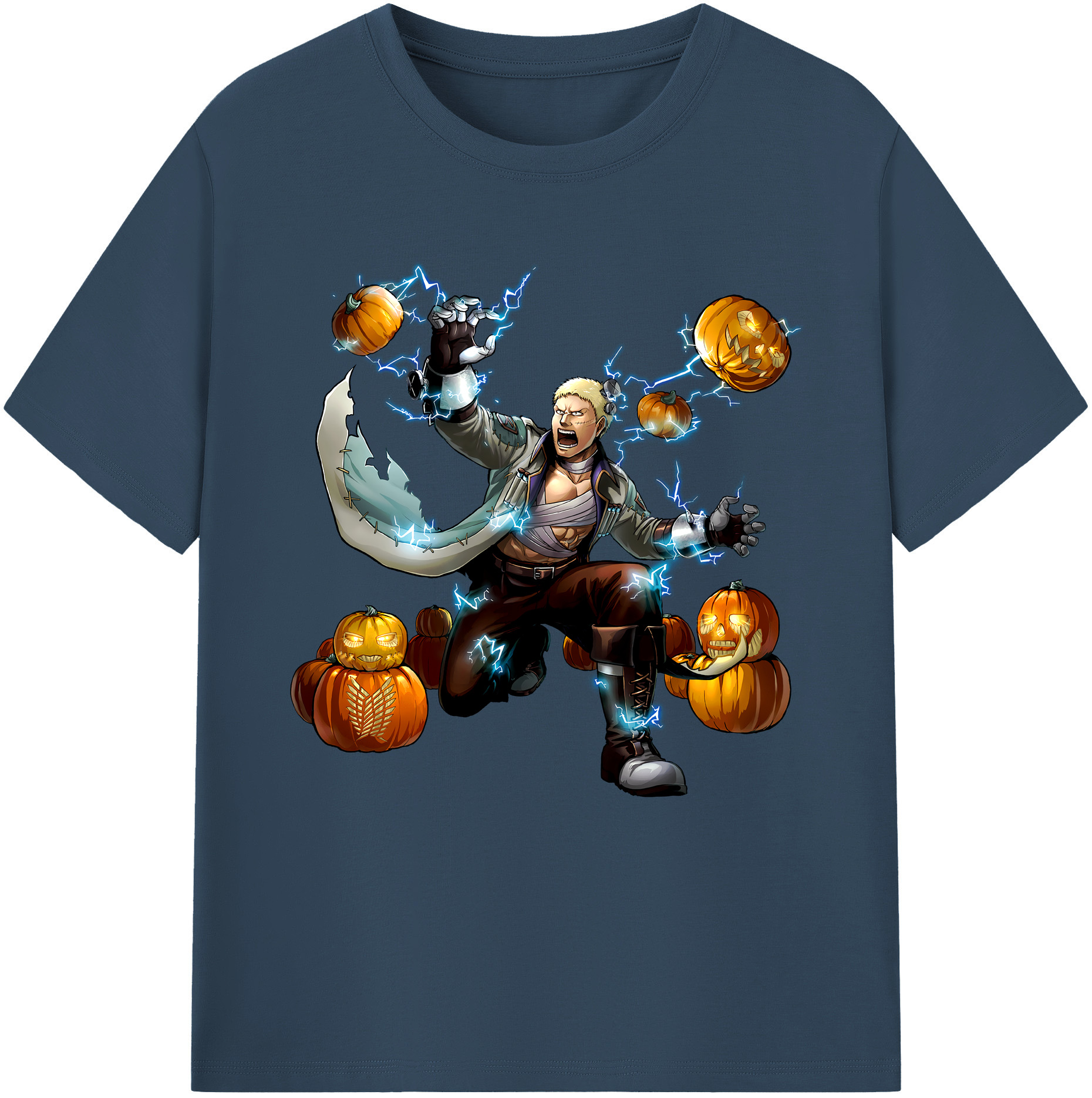 （画像用） 進撃の巨人 ライナー・ブラウン Attack on Titan Reiner Braun 綿100％半袖Tシャツ（フロントプリント）