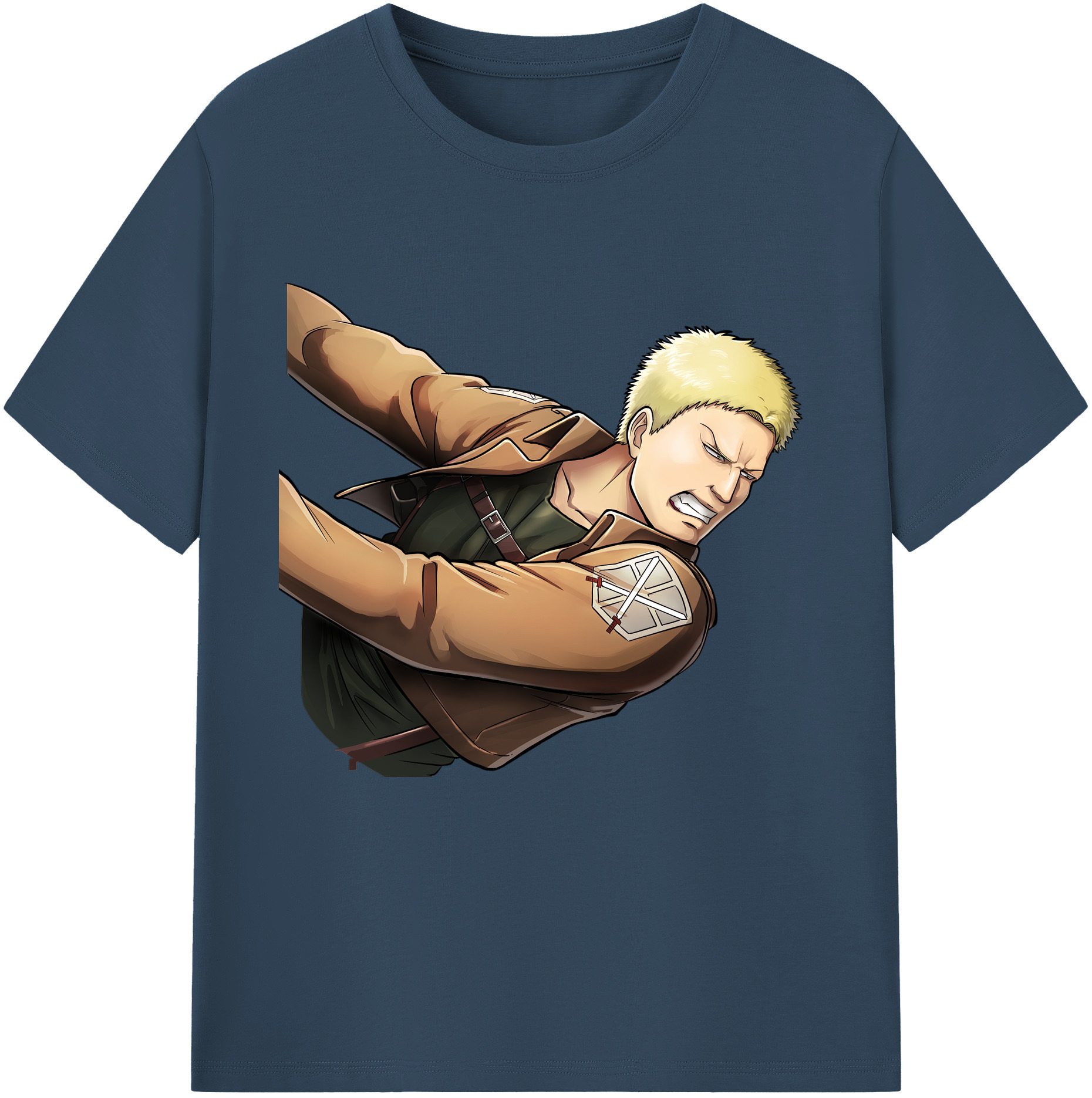 （画像用） 進撃の巨人 ライナー・ブラウン Attack on Titan Reiner Braun 綿100％半袖Tシャツ（フロントプリント）
