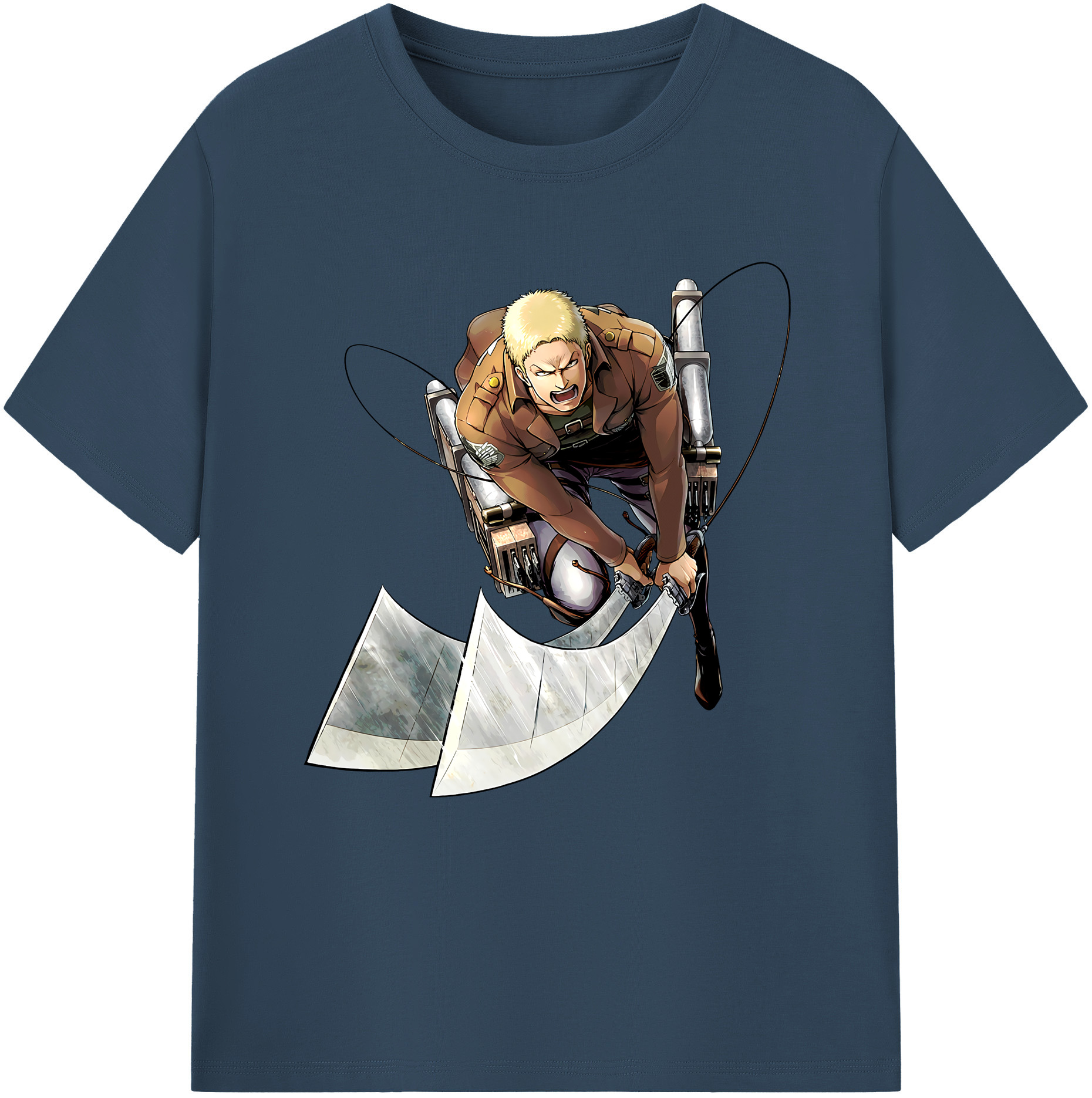 （画像用） 進撃の巨人 ライナー・ブラウン Attack on Titan Reiner Braun 綿100％半袖Tシャツ（フロントプリント）