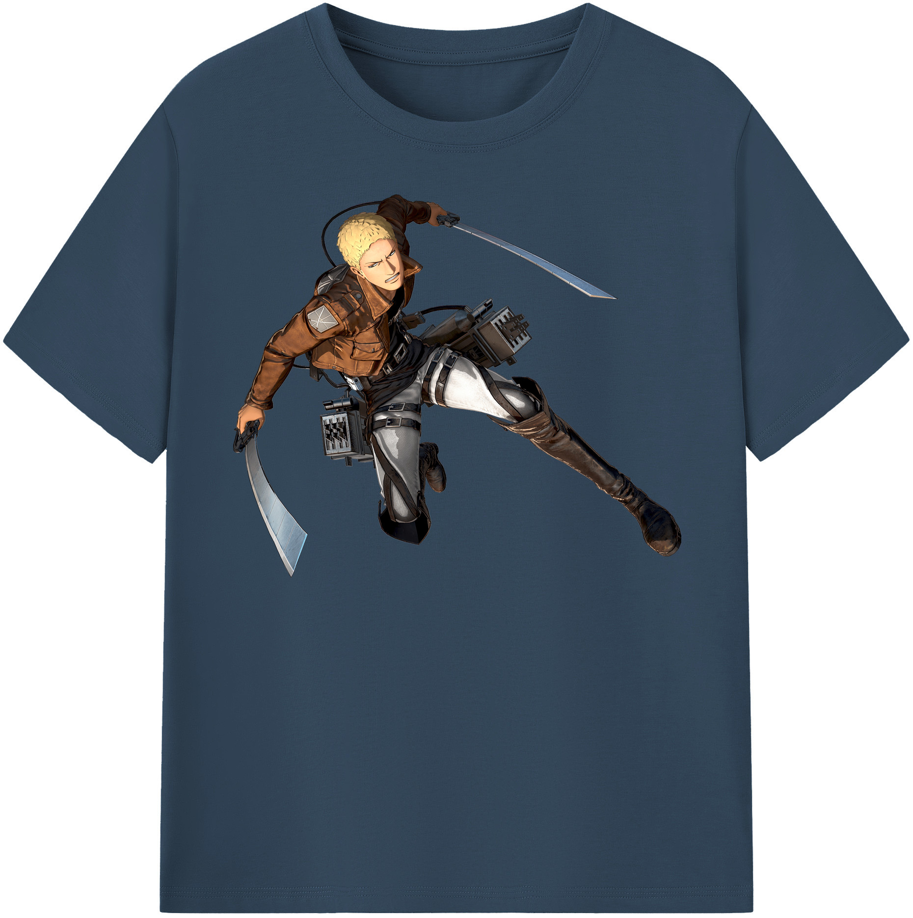 （画像用） 進撃の巨人 ライナー・ブラウン Attack on Titan Reiner Braun 綿100％半袖Tシャツ（フロントプリント）