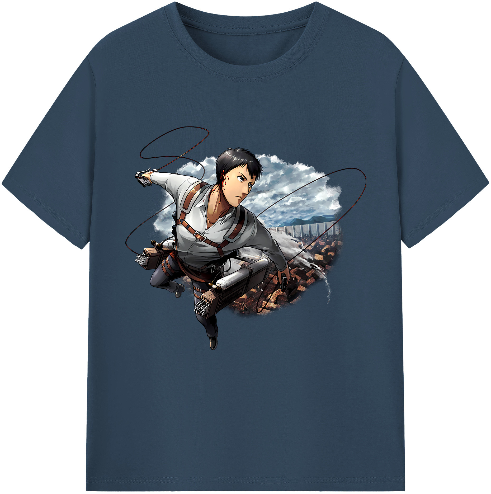 （画像用） 進撃の巨人 ベルトルト・フーバー Attack on Titan Bertholdt Hoover 綿100％半袖Tシャツ（フロントプリント）
