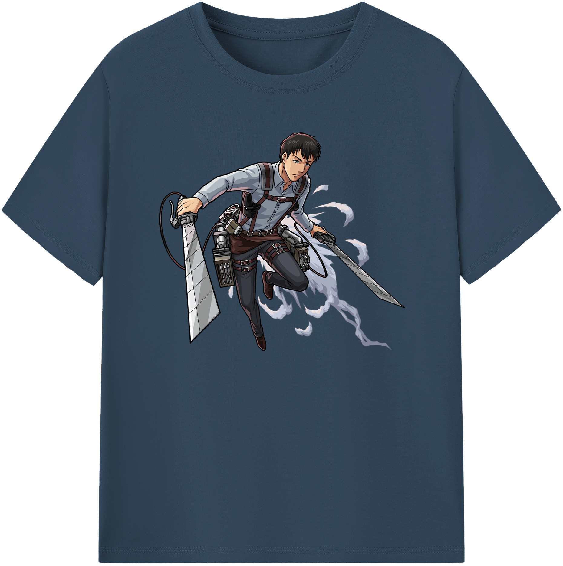 （画像用） 進撃の巨人 ベルトルト・フーバー Attack on Titan Bertholdt Hoover 綿100％半袖Tシャツ（フロントプリント）