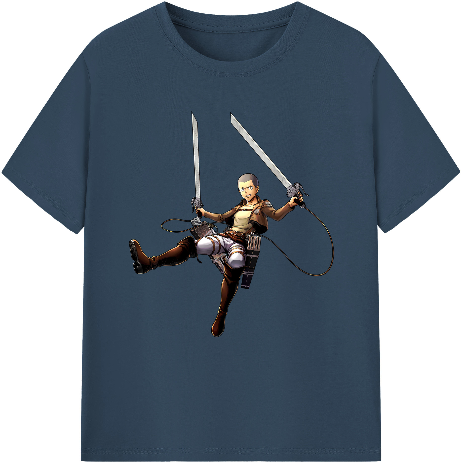（画像用） 進撃の巨人 コニー·スプリンガー Attack on Titan Connie Springer 綿100％半袖Tシャツ（フロントプリント）