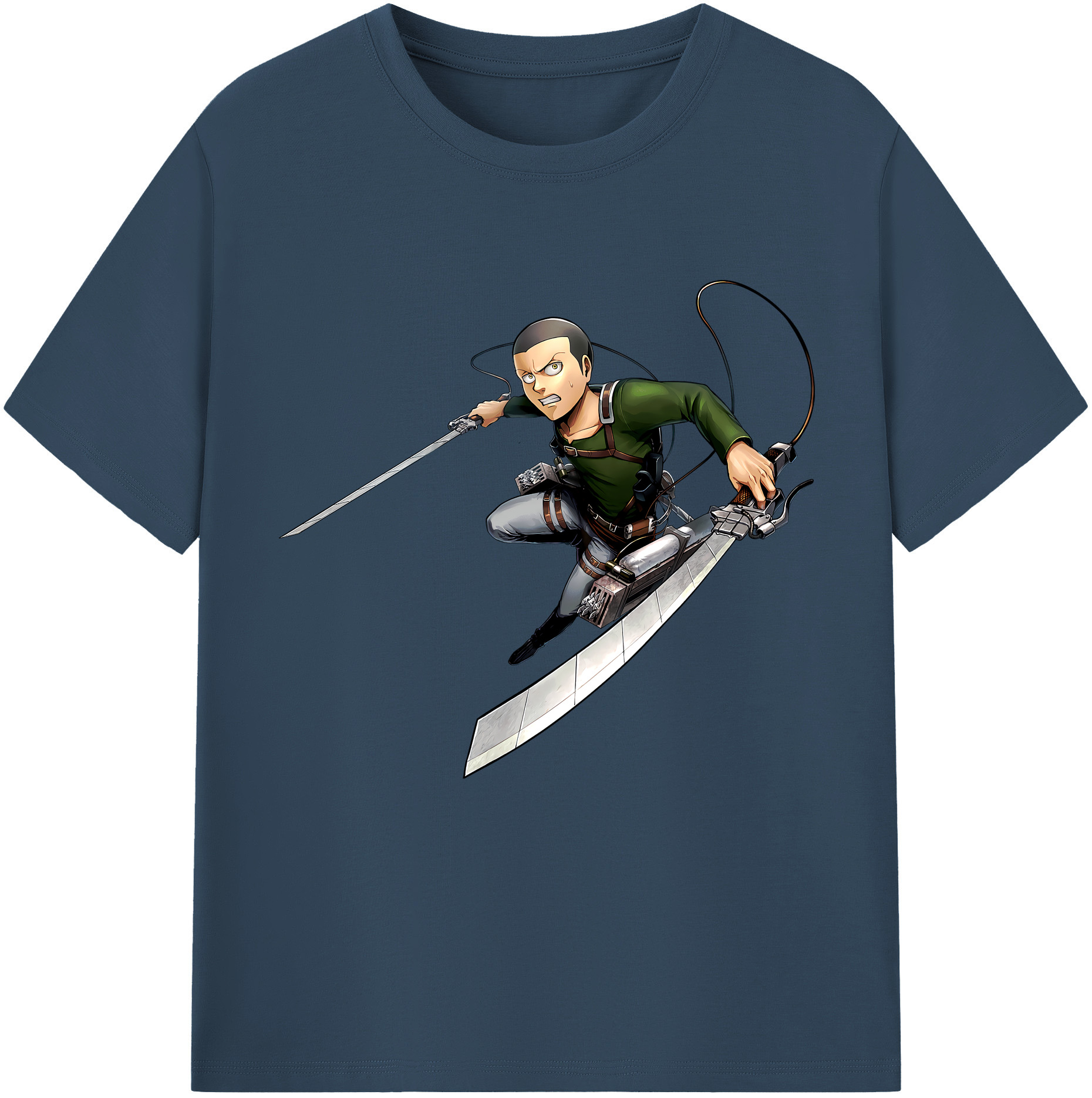 （画像用） 進撃の巨人 コニー·スプリンガー Attack on Titan Connie Springer 綿100％半袖Tシャツ（フロントプリント）