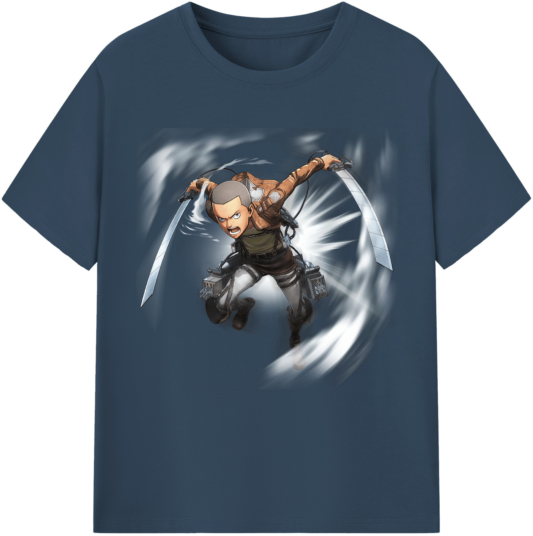 （画像用） 進撃の巨人 コニー·スプリンガー Attack on Titan Connie Springer 綿100％半袖Tシャツ（フロントプリント）