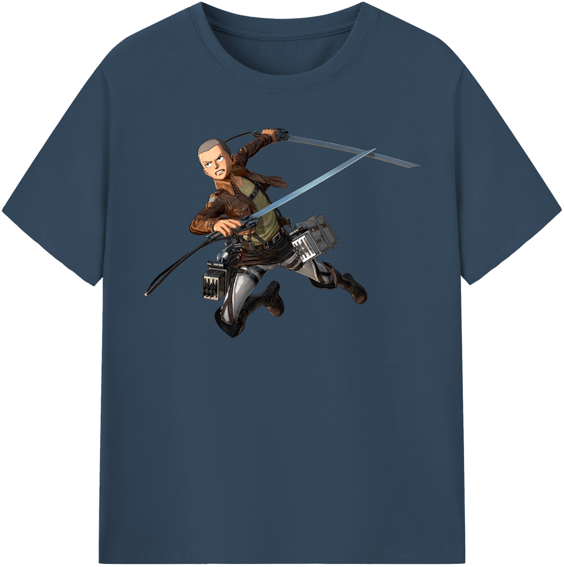 （画像用） 進撃の巨人 コニー·スプリンガー Attack on Titan Connie Springer 綿100％半袖Tシャツ（フロントプリント）