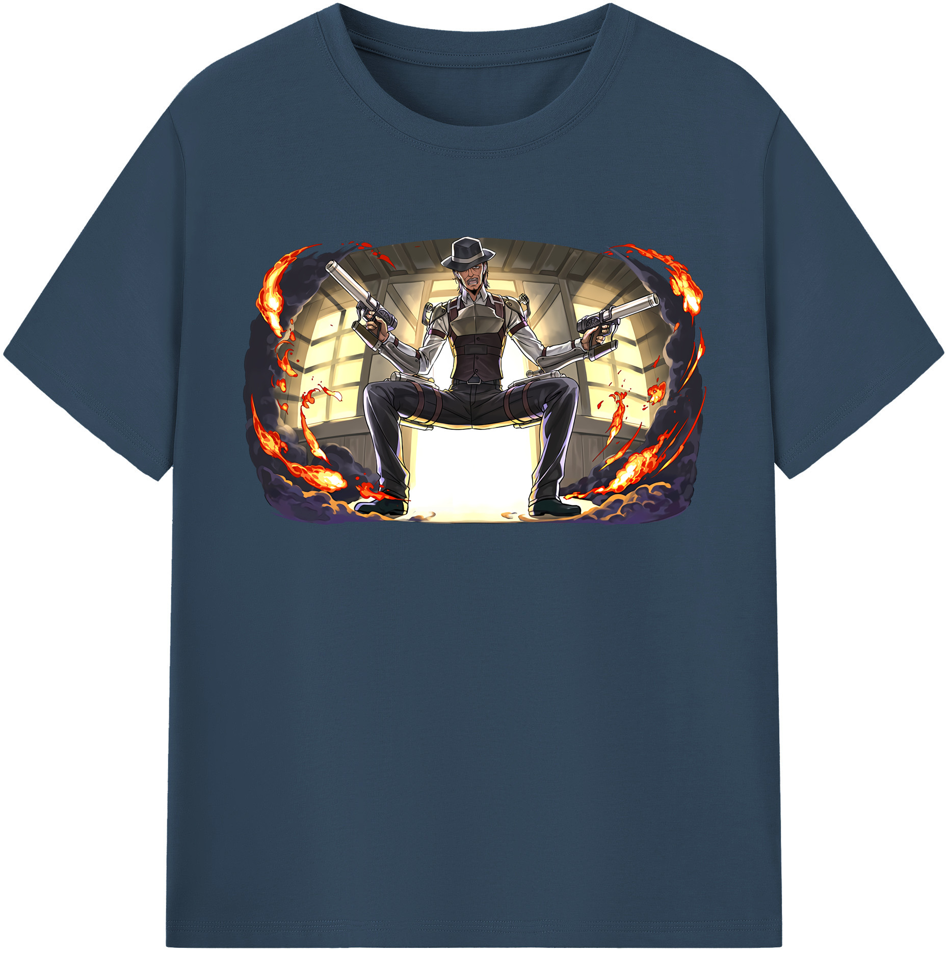 （画像用） 進撃の巨人 ケニー·アッカーマン Attack on Titan Kenny Ackerman 綿100％半袖Tシャツ（フロントプリント）