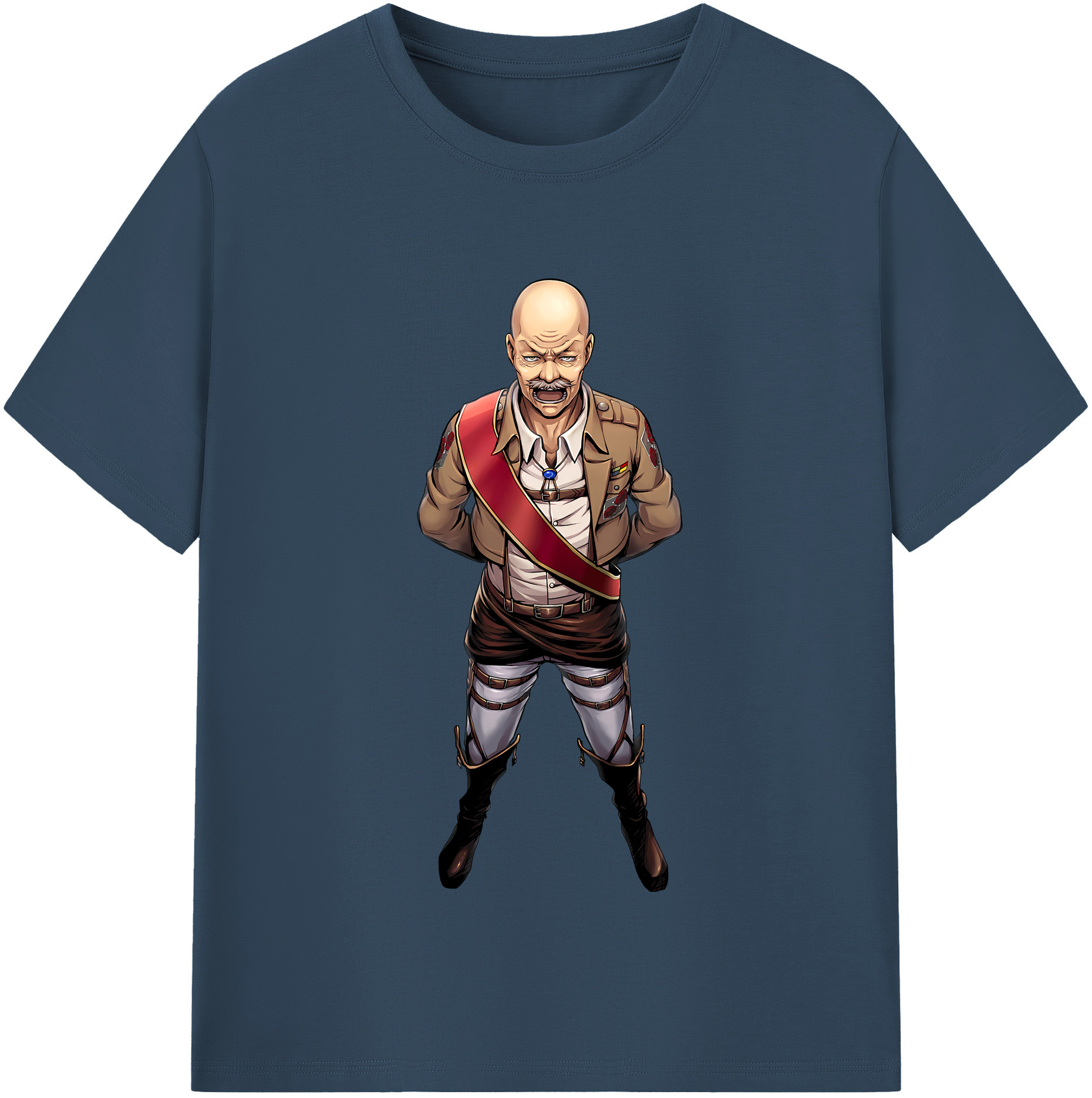 （画像用） 進撃の巨人 ドット·ピクシス Attack on Titan Dot Pixis 綿100％半袖Tシャツ（フロントプリント）