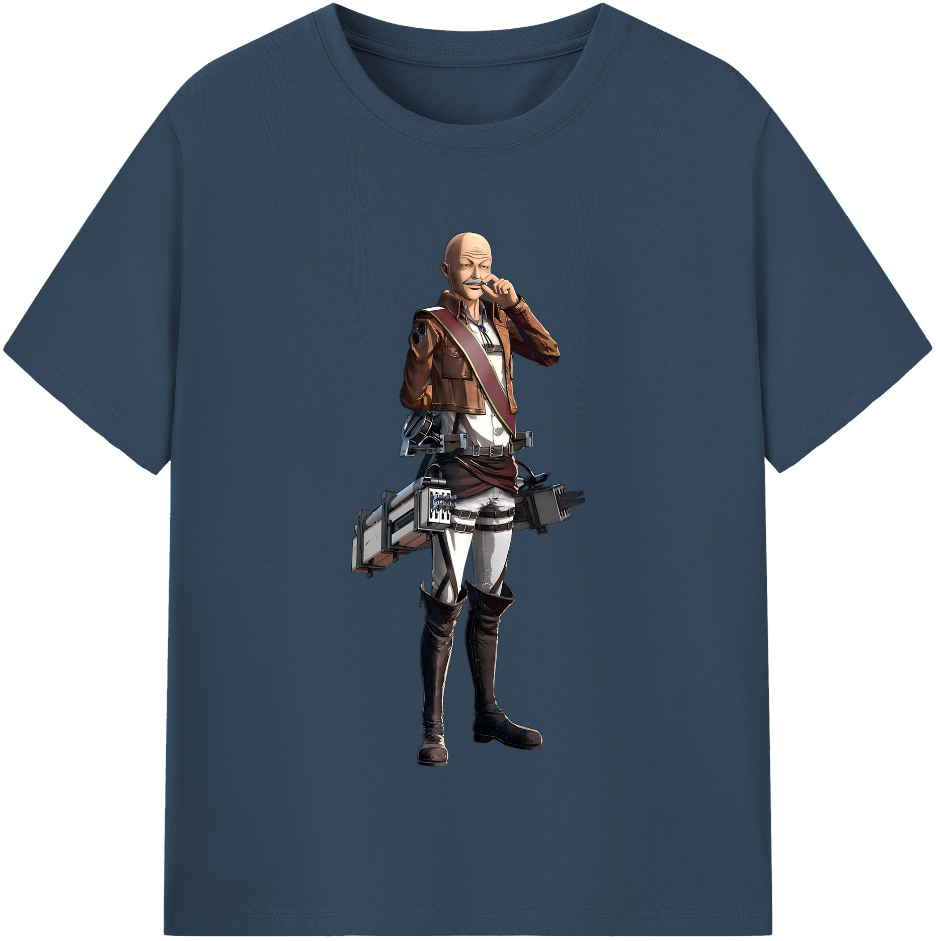 （画像用） 進撃の巨人 ドット·ピクシス Attack on Titan Dot Pixis 綿100％半袖Tシャツ（フロントプリント）