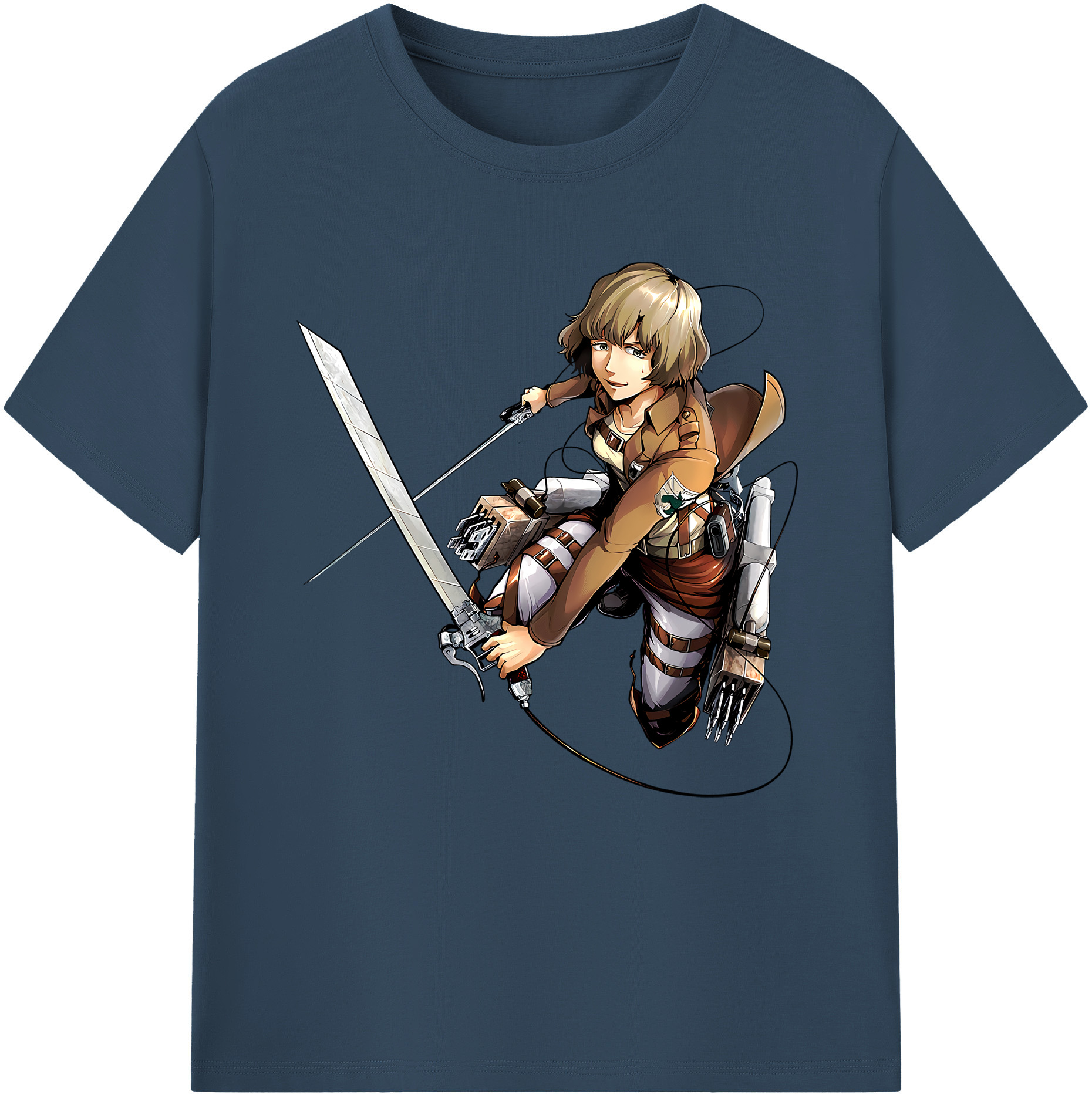 （画像用） 進撃の巨人 ヒツチ Attack on Titan Hitch 綿100％半袖Tシャツ（フロントプリント）