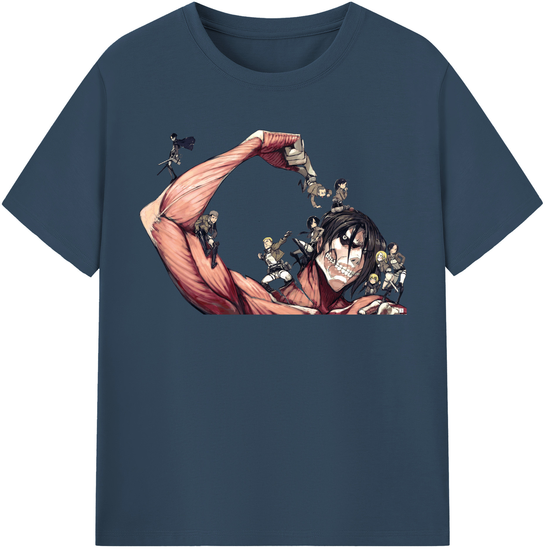 （画像用） 進撃の巨人 Attack on Titan 綿100％半袖Tシャツ（フロントプリント）