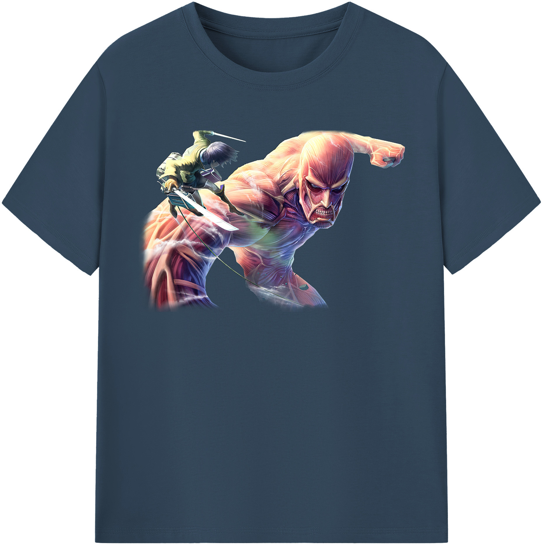 （画像用） 進撃の巨人 Attack on Titan 綿100％半袖Tシャツ（フロントプリント）