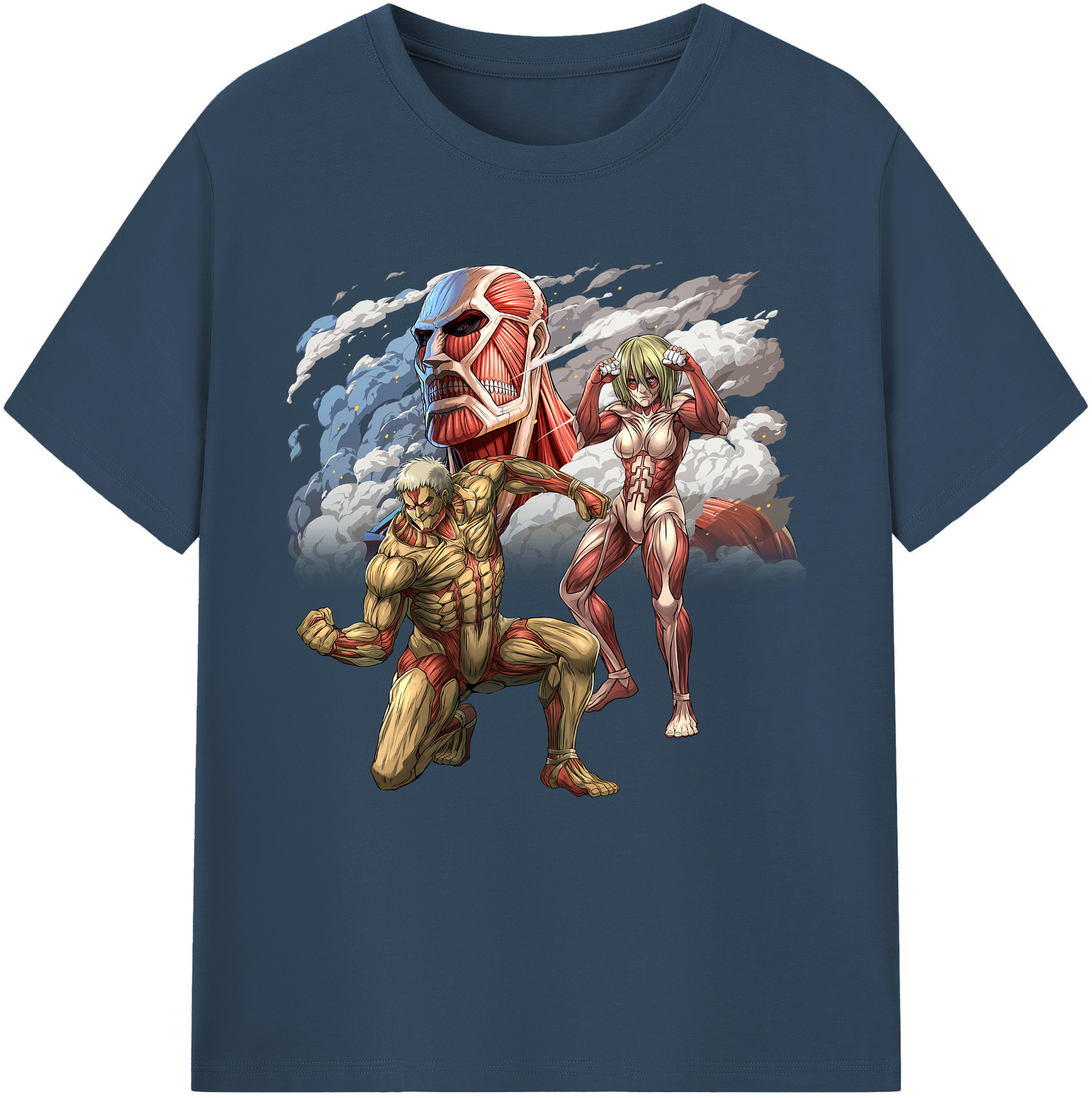 （画像用） 進撃の巨人 Attack on Titan 綿100％半袖Tシャツ（フロントプリント）