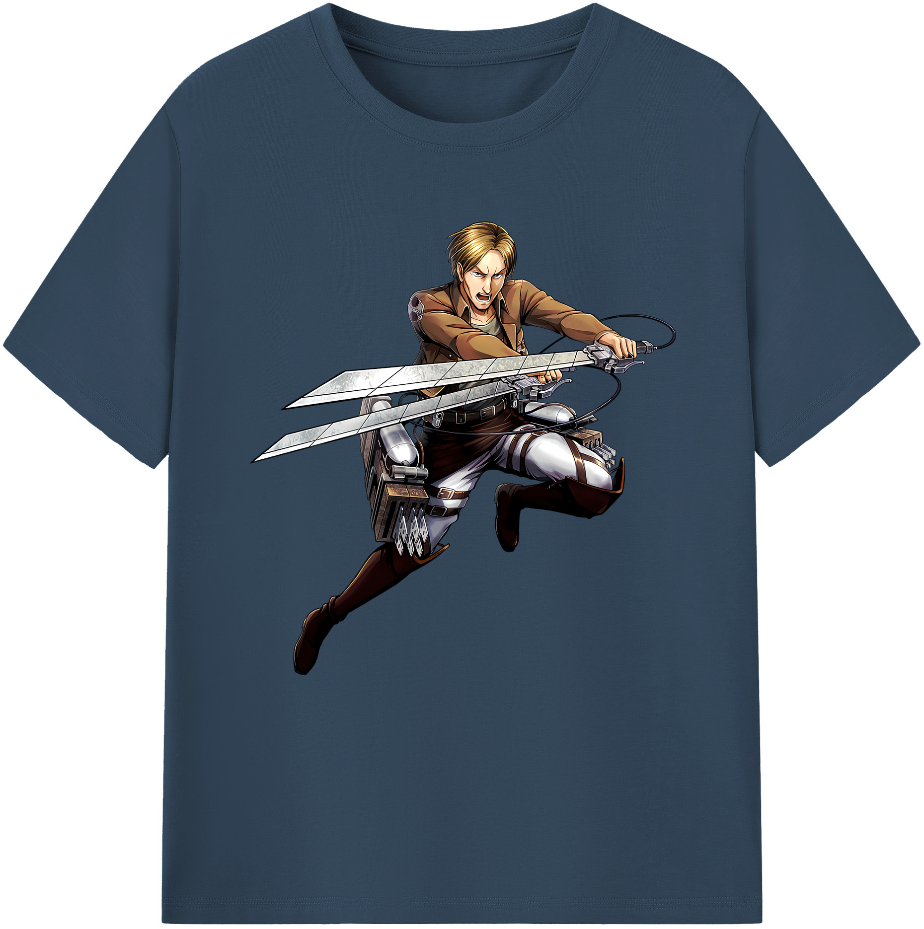 （画像用） 進撃の巨人 Attack on Titan 綿100％半袖Tシャツ（フロントプリント）