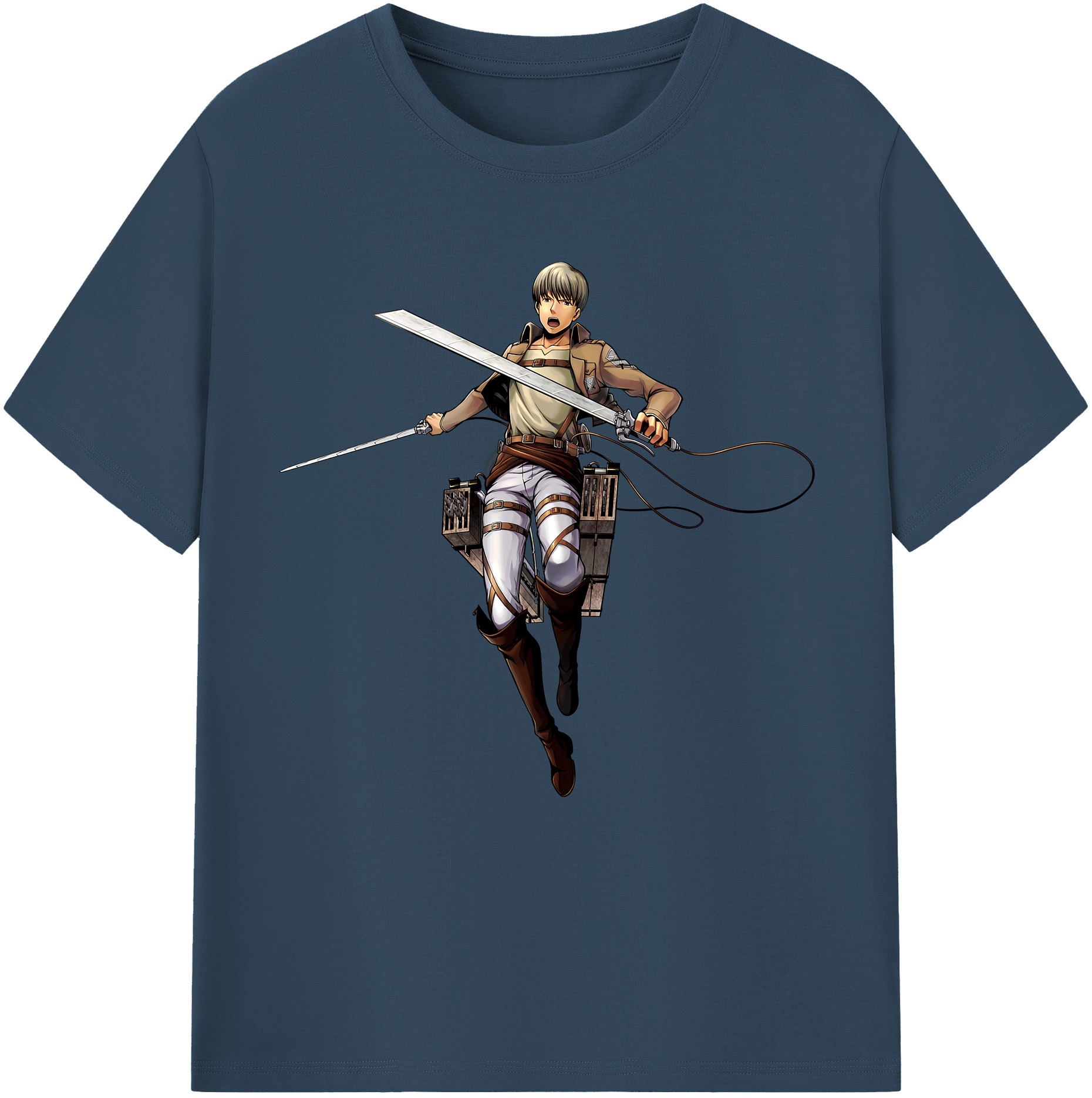 （画像用） 進撃の巨人 Attack on Titan 綿100％半袖Tシャツ（フロントプリント）