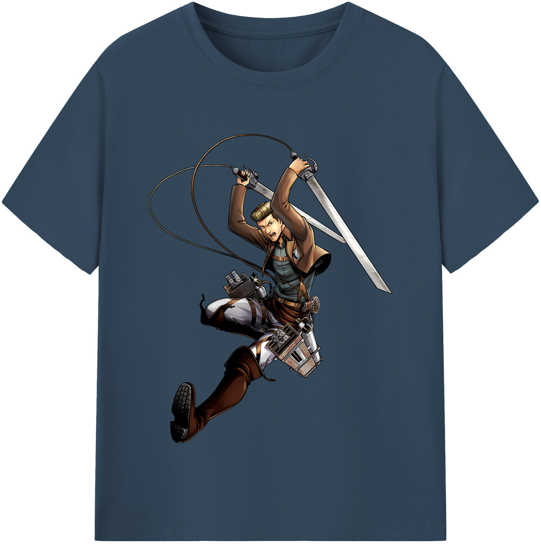 （画像用） 進撃の巨人 Attack on Titan 綿100％半袖Tシャツ（フロントプリント）