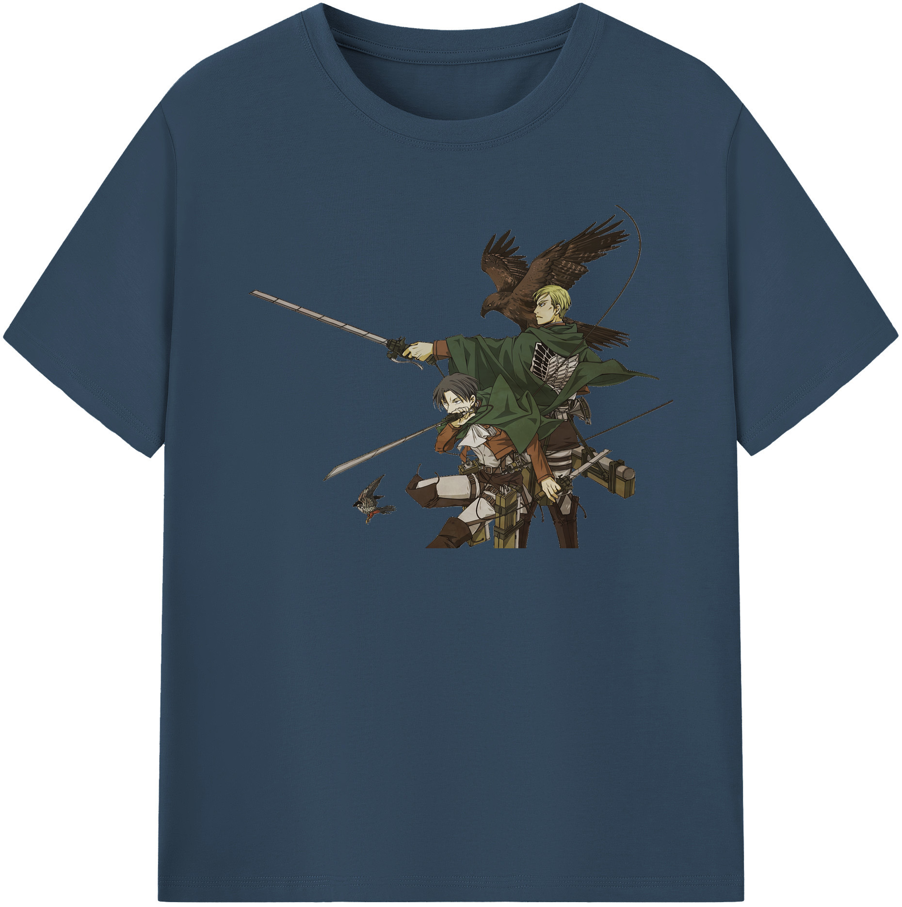 （画像用） 進撃の巨人 Attack on Titan 綿100％半袖Tシャツ（フロントプリント）