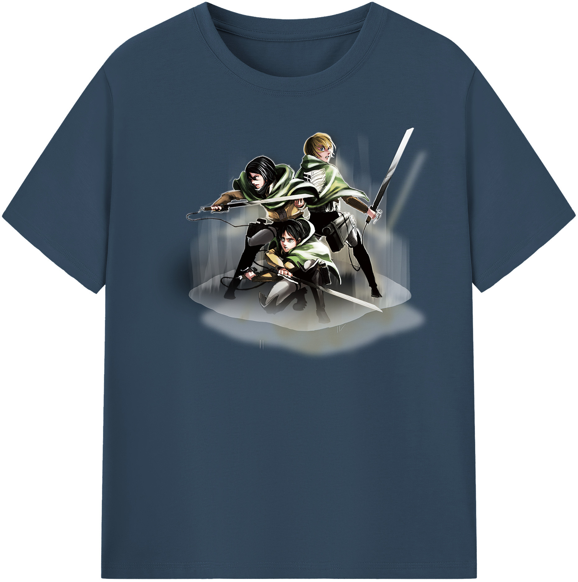 （画像用） 進撃の巨人 Attack on Titan 綿100％半袖Tシャツ（フロントプリント）