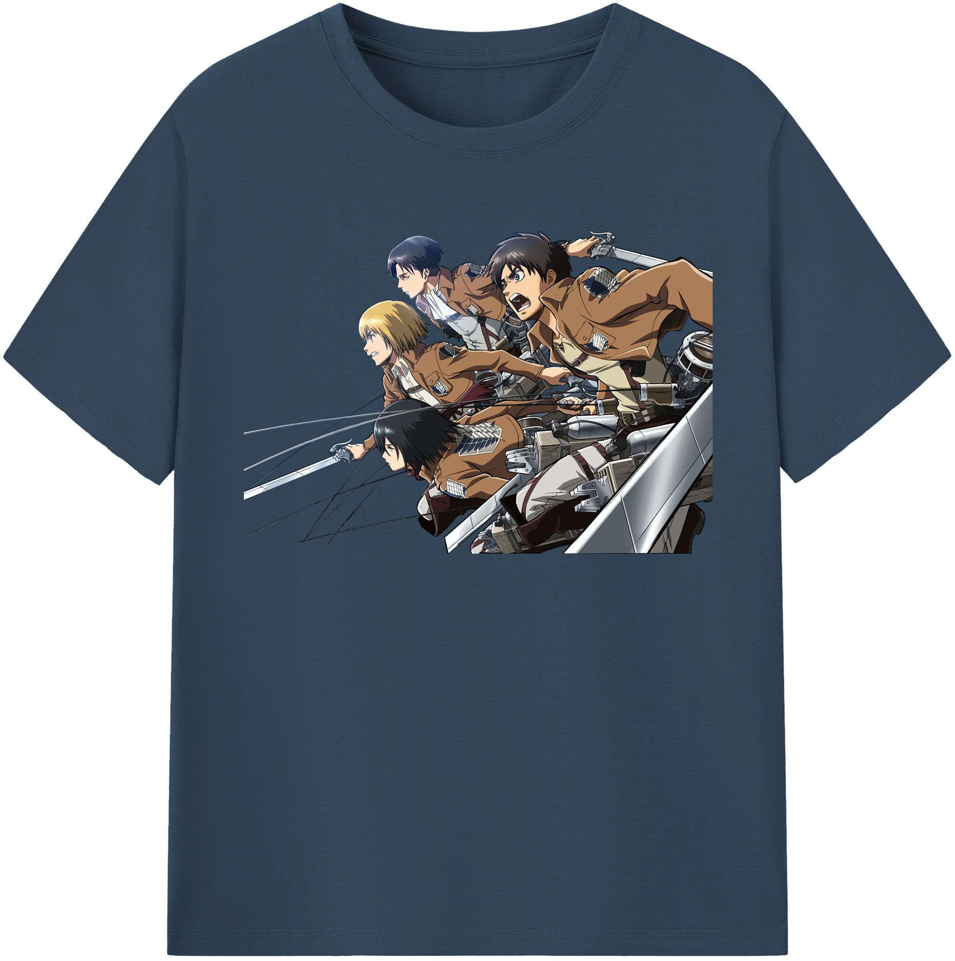 （画像用） 進撃の巨人 Attack on Titan 綿100％半袖Tシャツ（フロントプリント）
