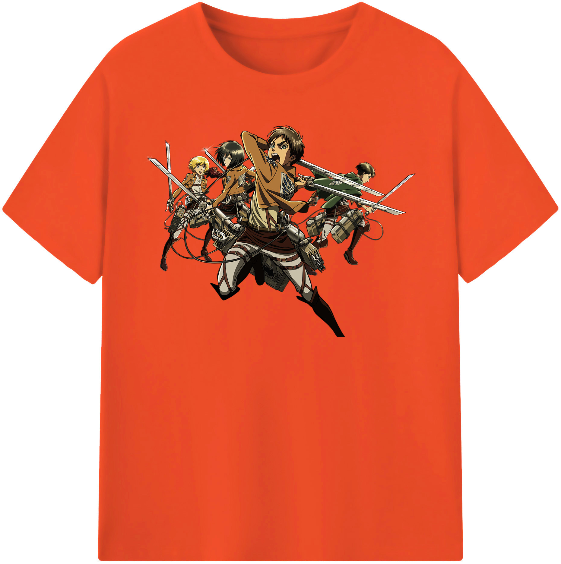 （画像用） 進撃の巨人 エレン･イェーガー Attack on Titan Eren Jäger 綿100％半袖Tシャツ（フロントプリント）