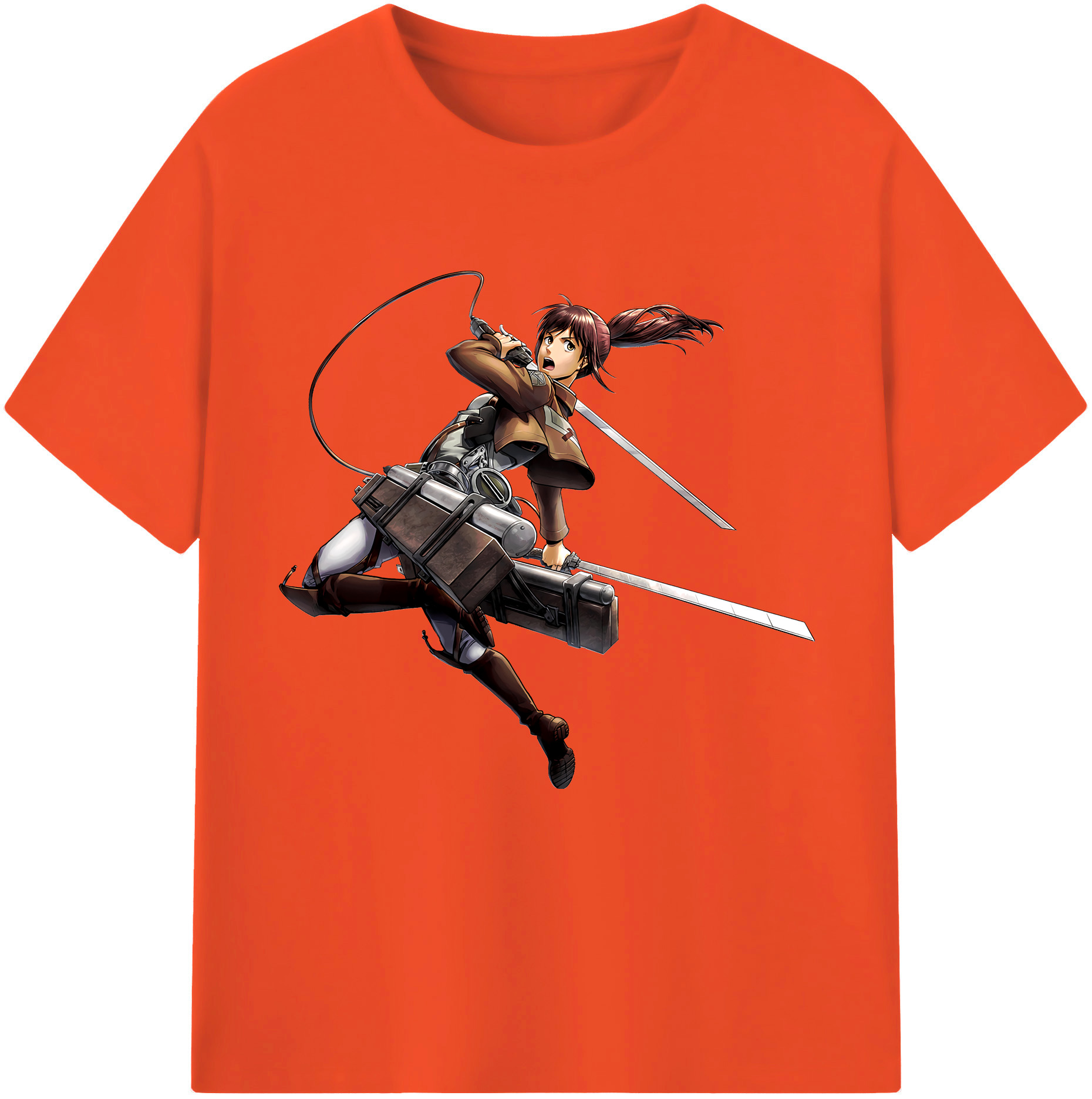 （画像用） 進撃の巨人 サシャ·ブラウス Attack on Titan Sasha Blaus 綿100％半袖Tシャツ（フロントプリント）