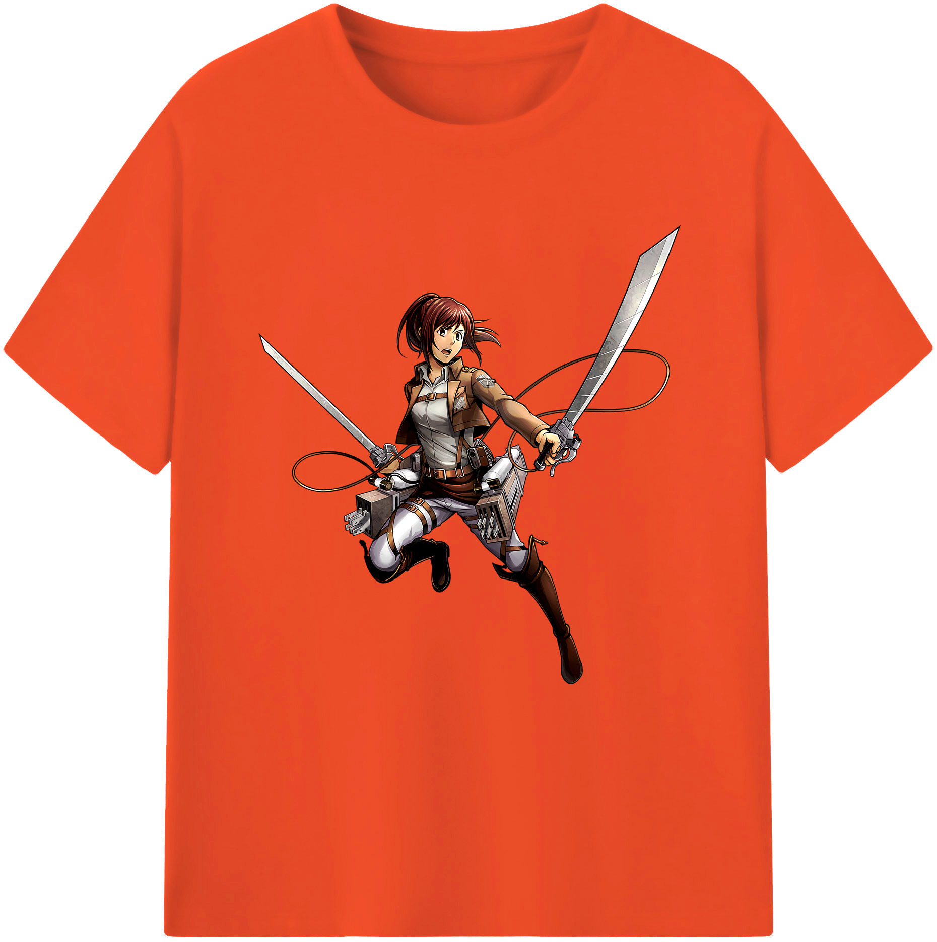 （画像用） 進撃の巨人 サシャ·ブラウス Attack on Titan Sasha Blaus 綿100％半袖Tシャツ（フロントプリント）