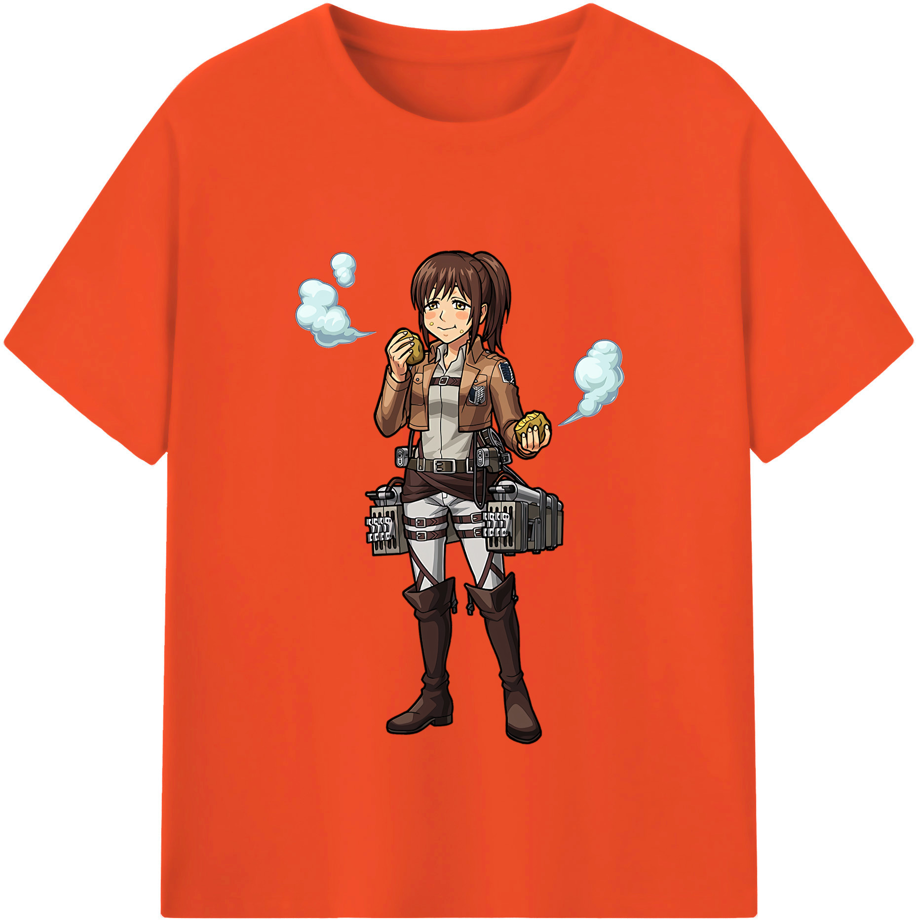 （画像用） 進撃の巨人 サシャ·ブラウス Attack on Titan Sasha Blaus 綿100％半袖Tシャツ（フロントプリント）