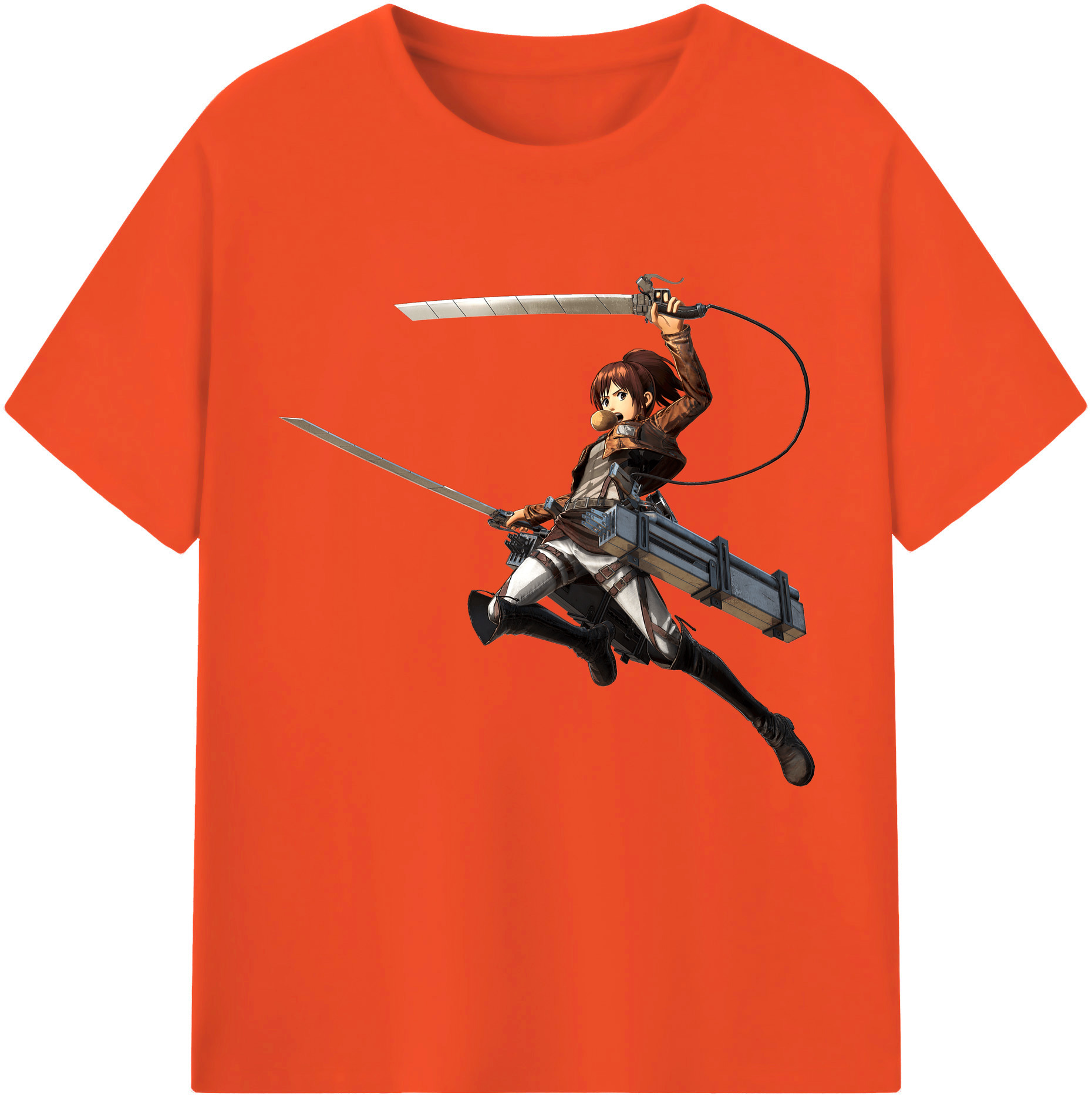 （画像用） 進撃の巨人 サシャ·ブラウス Attack on Titan Sasha Blaus 綿100％半袖Tシャツ（フロントプリント）