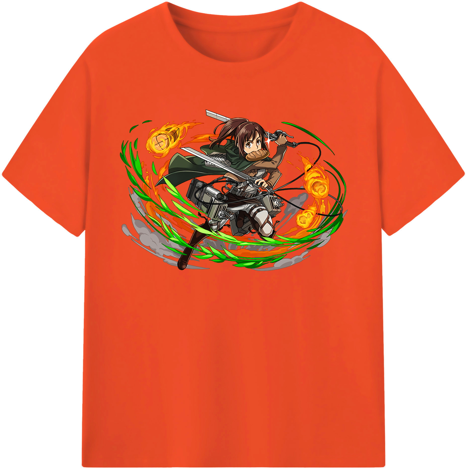 （画像用） 進撃の巨人 サシャ·ブラウス Attack on Titan Sasha Blaus 綿100％半袖Tシャツ（フロントプリント）