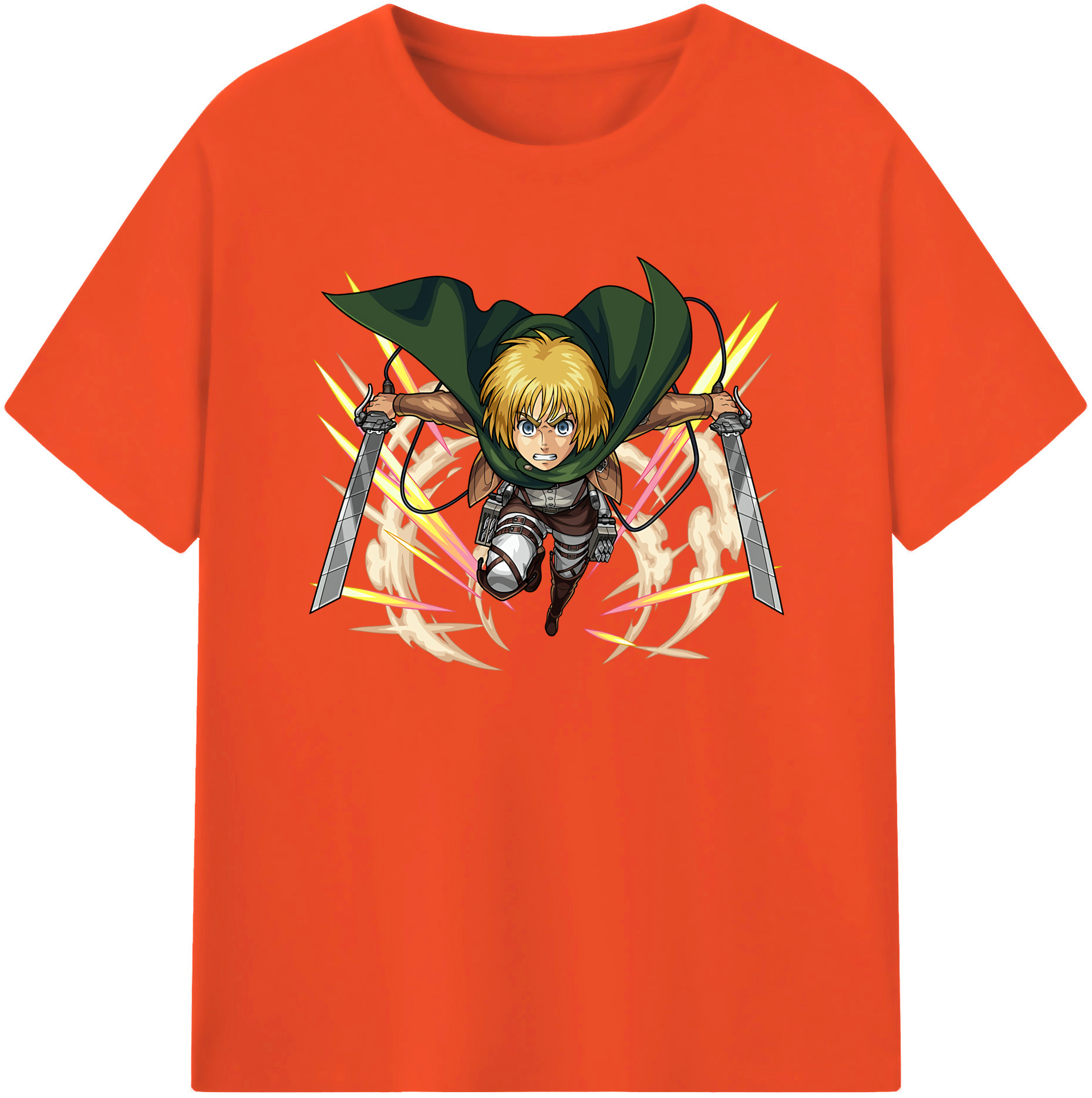 （画像用） 進撃の巨人 アルミン·アルレルト Attack on Titan Armin Arlert 綿100％半袖Tシャツ（フロントプリント）