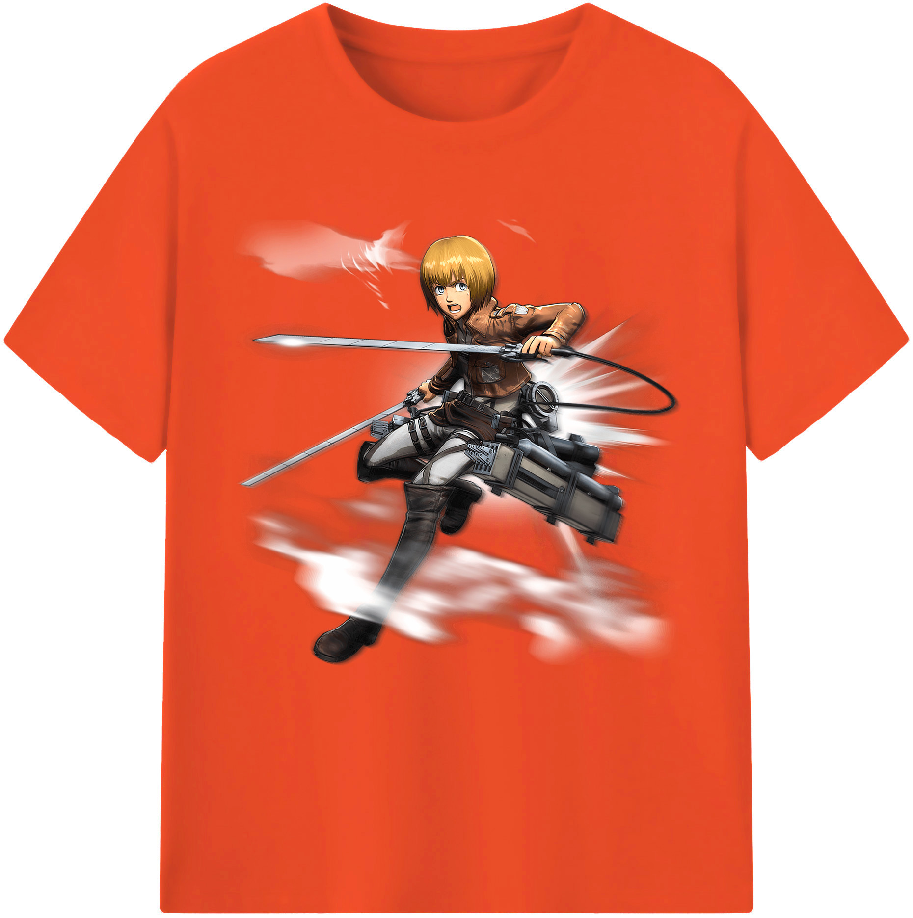 （画像用） 進撃の巨人 アルミン·アルレルト Attack on Titan Armin Arlert 綿100％半袖Tシャツ（フロントプリント）